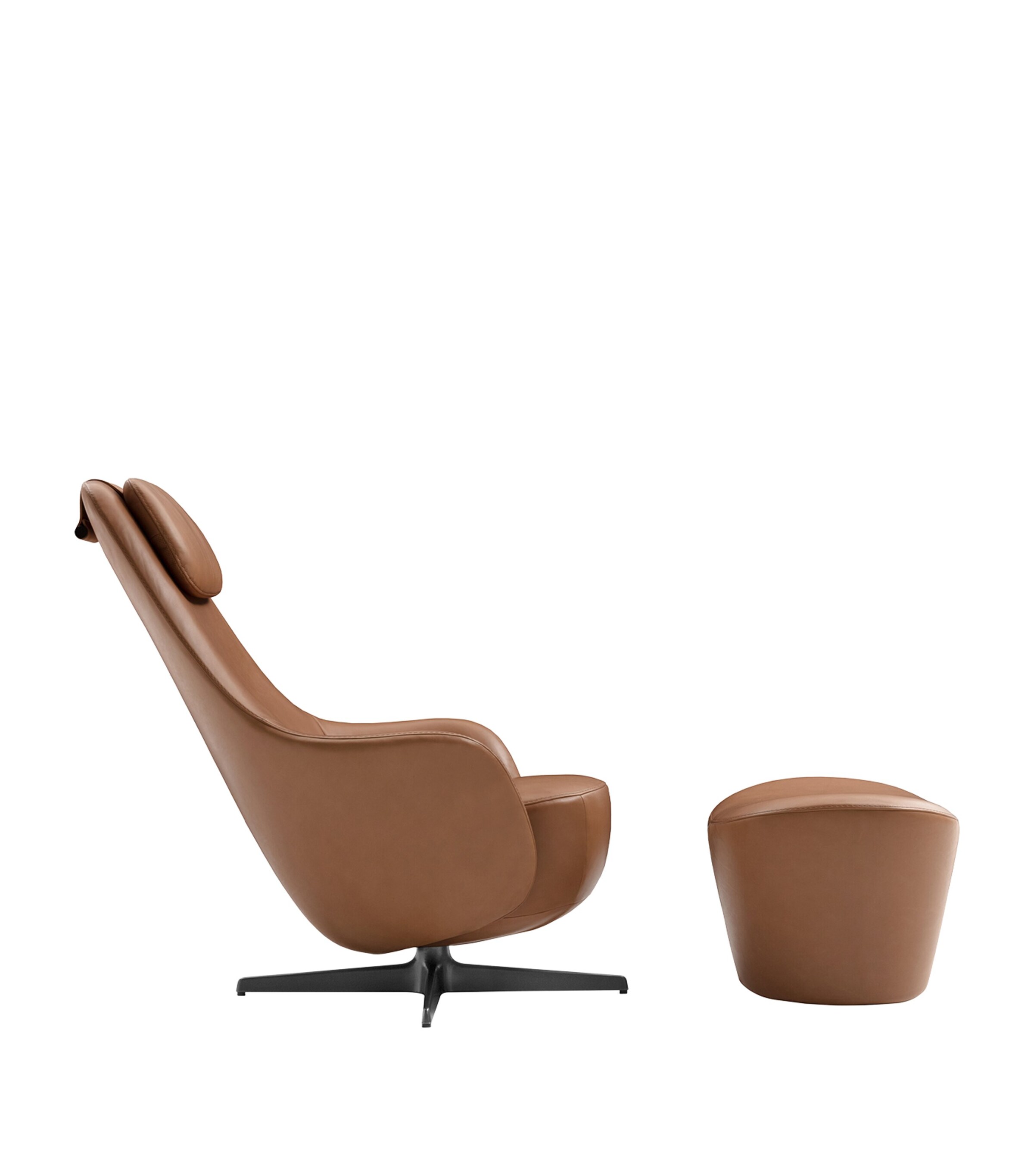 B&B Italia Harbor Laidback Armchair and Footstool | Harrods UK