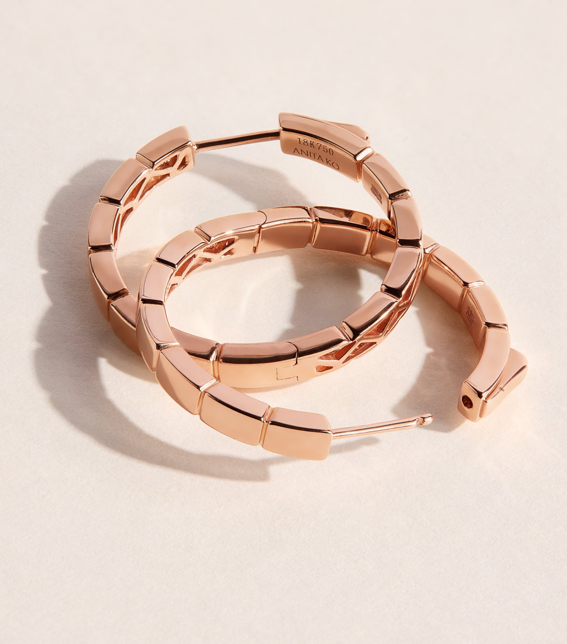 Anita Ko Rose Gold Bunny Hoop Earrings Rose Gold Image 4