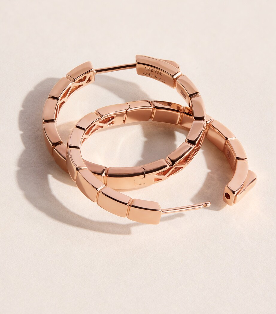 Anita Ko Rose Gold Bunny Hoop Earrings Rose Gold Image 4