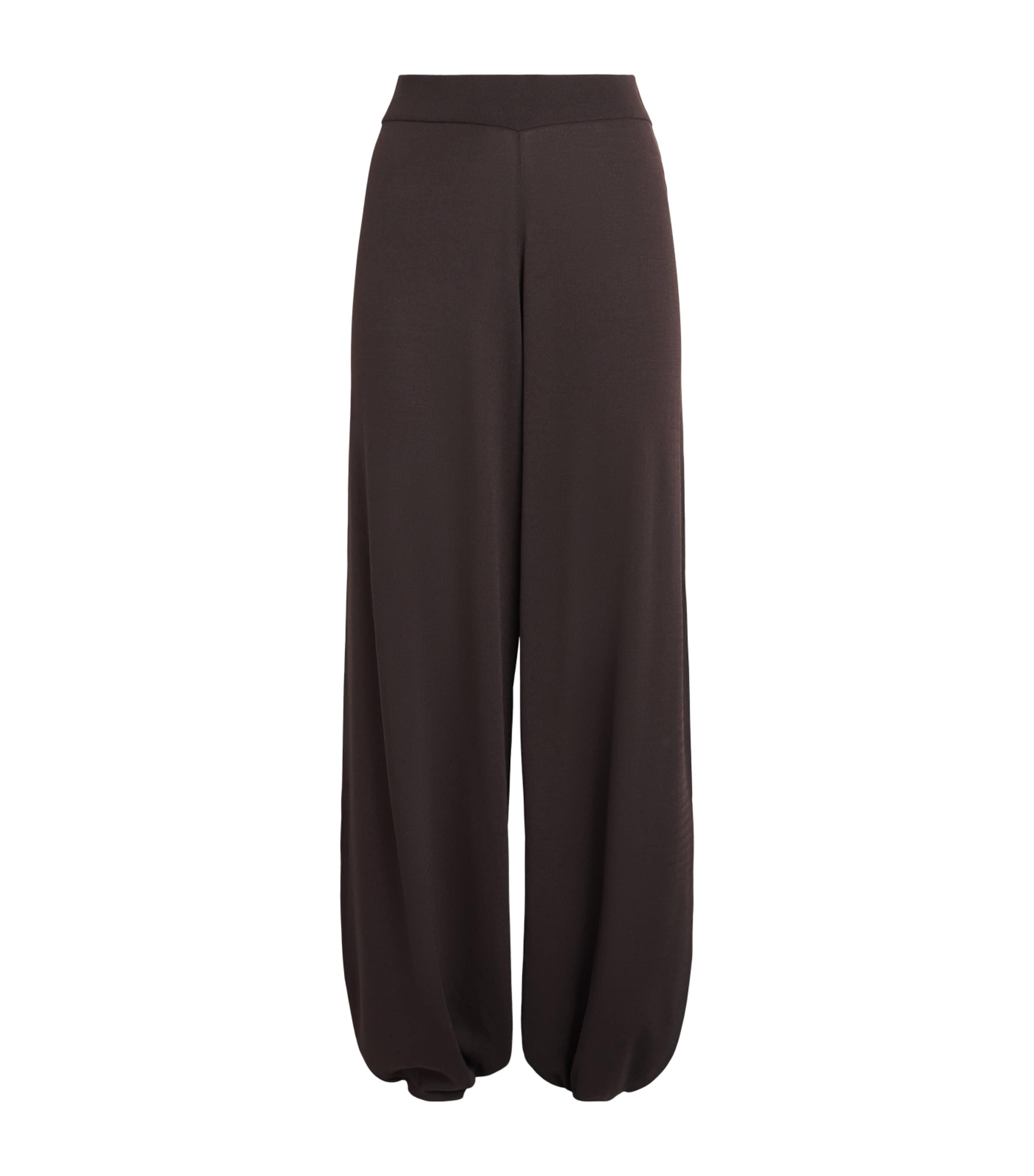 Herskind Merino Clark Wide-Leg Trousers Coffee