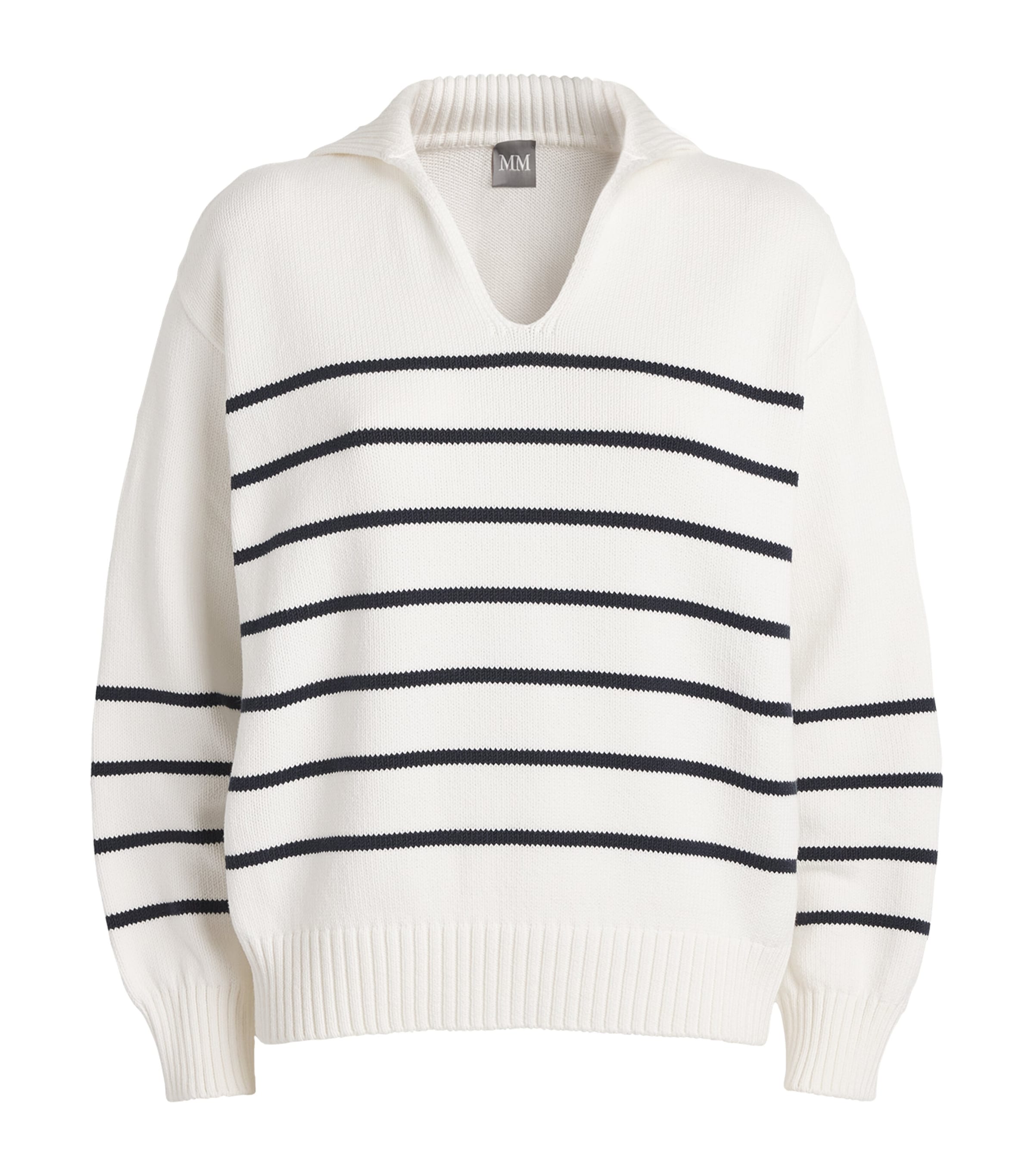 Shop Mm6 Maison Margiela Striped Billy Sweater In White