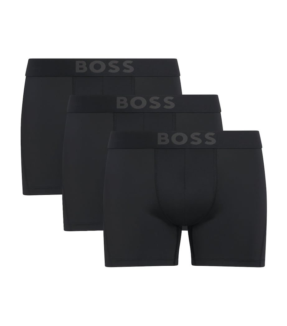 BOSS Mens Active Logo Boxer Briefs (Pack of 3) Image 1