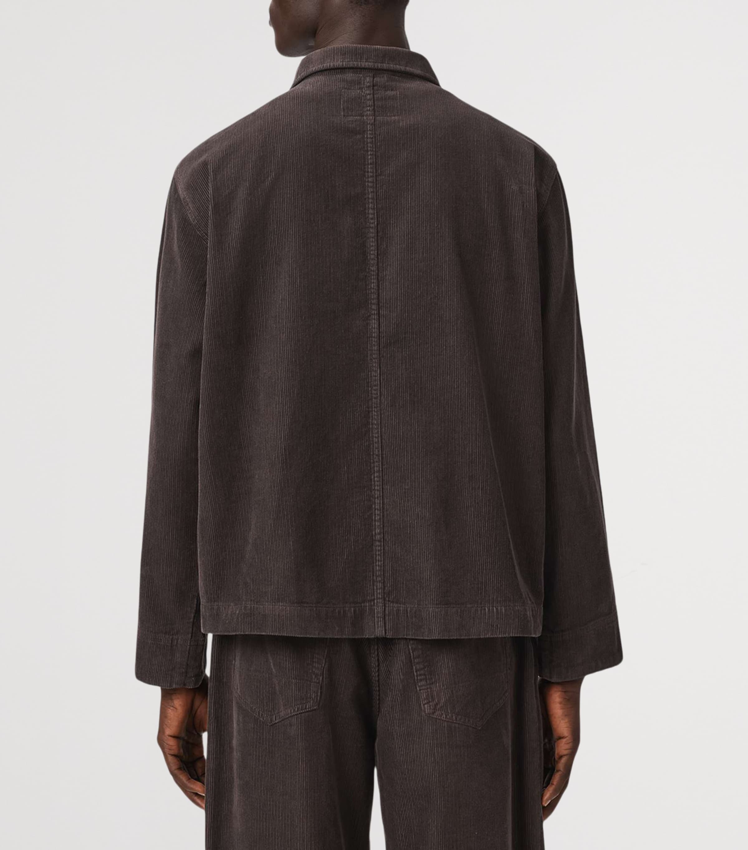 AllSaints Mens Mukesh Corduroy Jacket Dark Brown Image 4