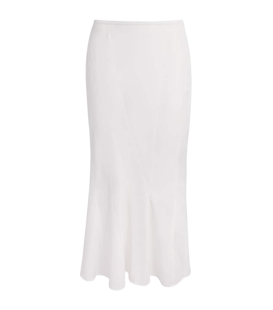FFORME Womens Cotton Ora Midi Skirt White Image 1