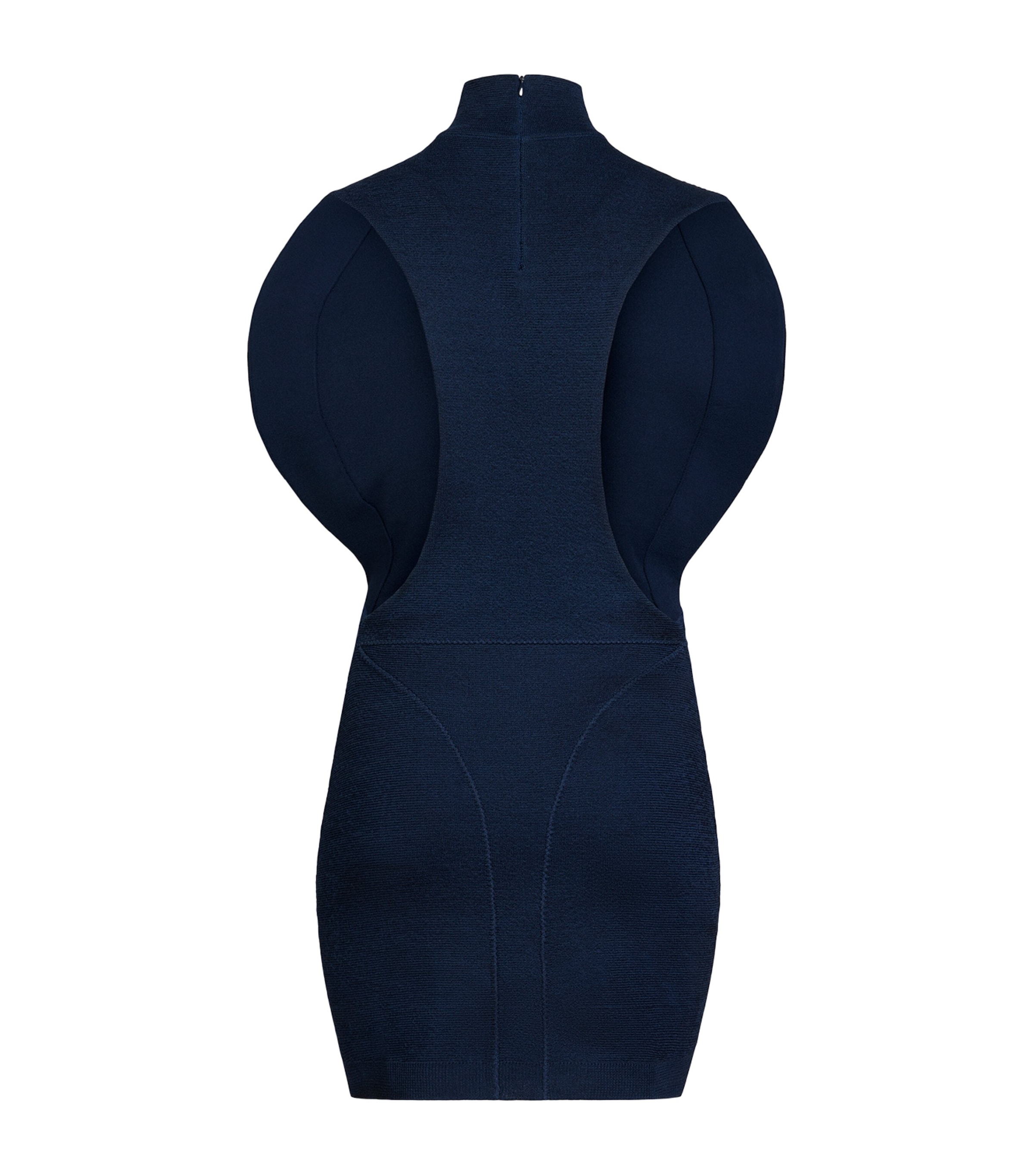Alaïa Womens Curved Mini Dress Minuit Image 2