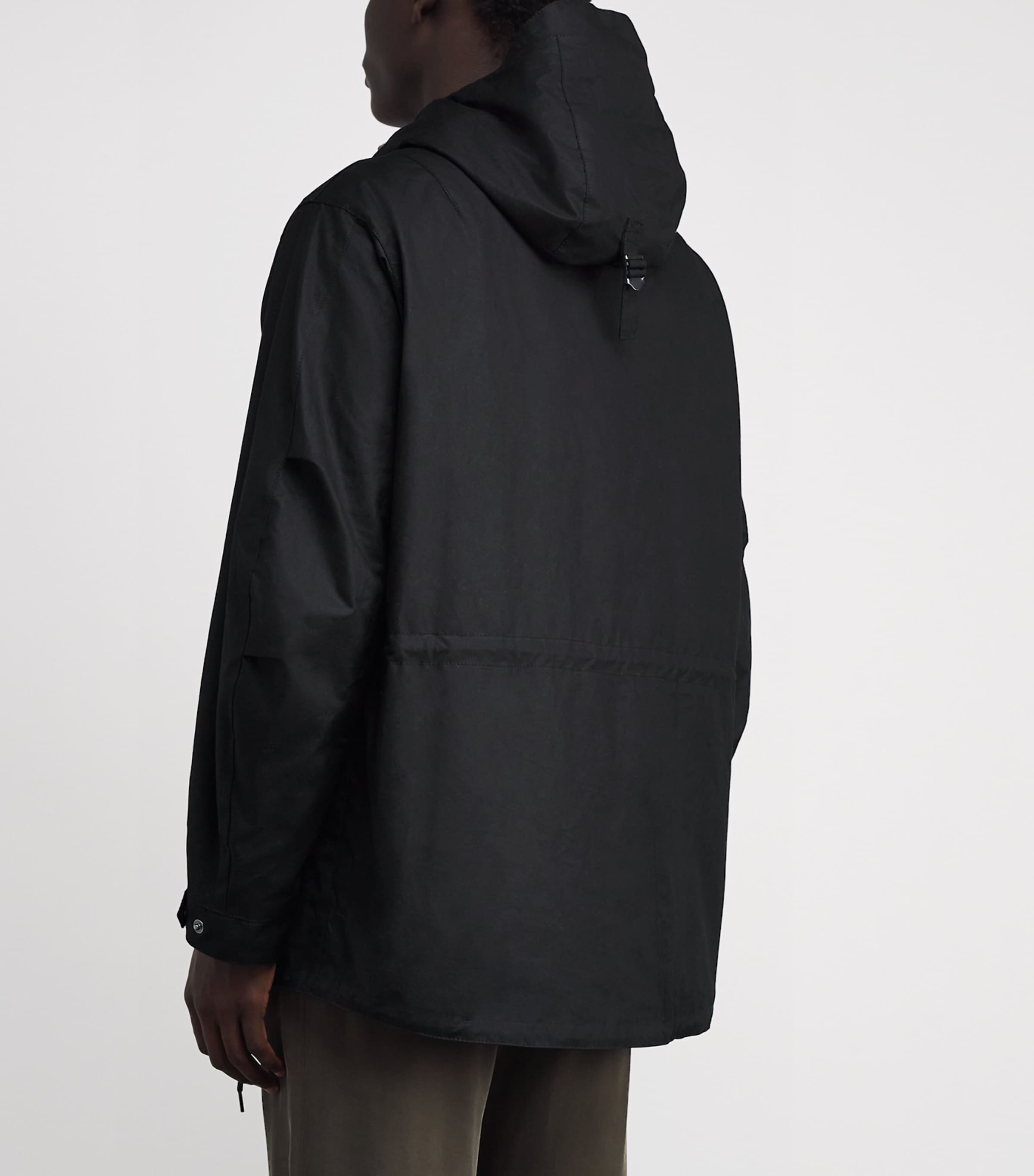 Waxed Cotton Tide Jacket BK71 BLACK Image 4