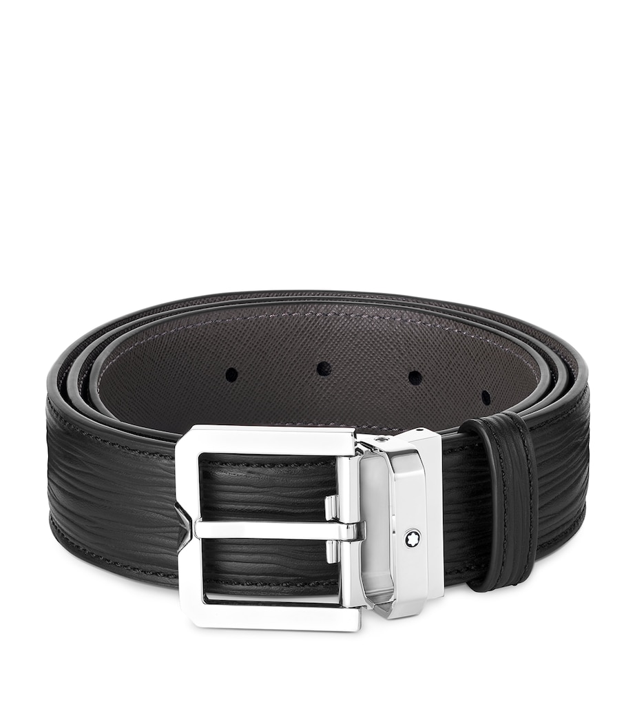 Calfskin Textured Belt BLACK Image 1