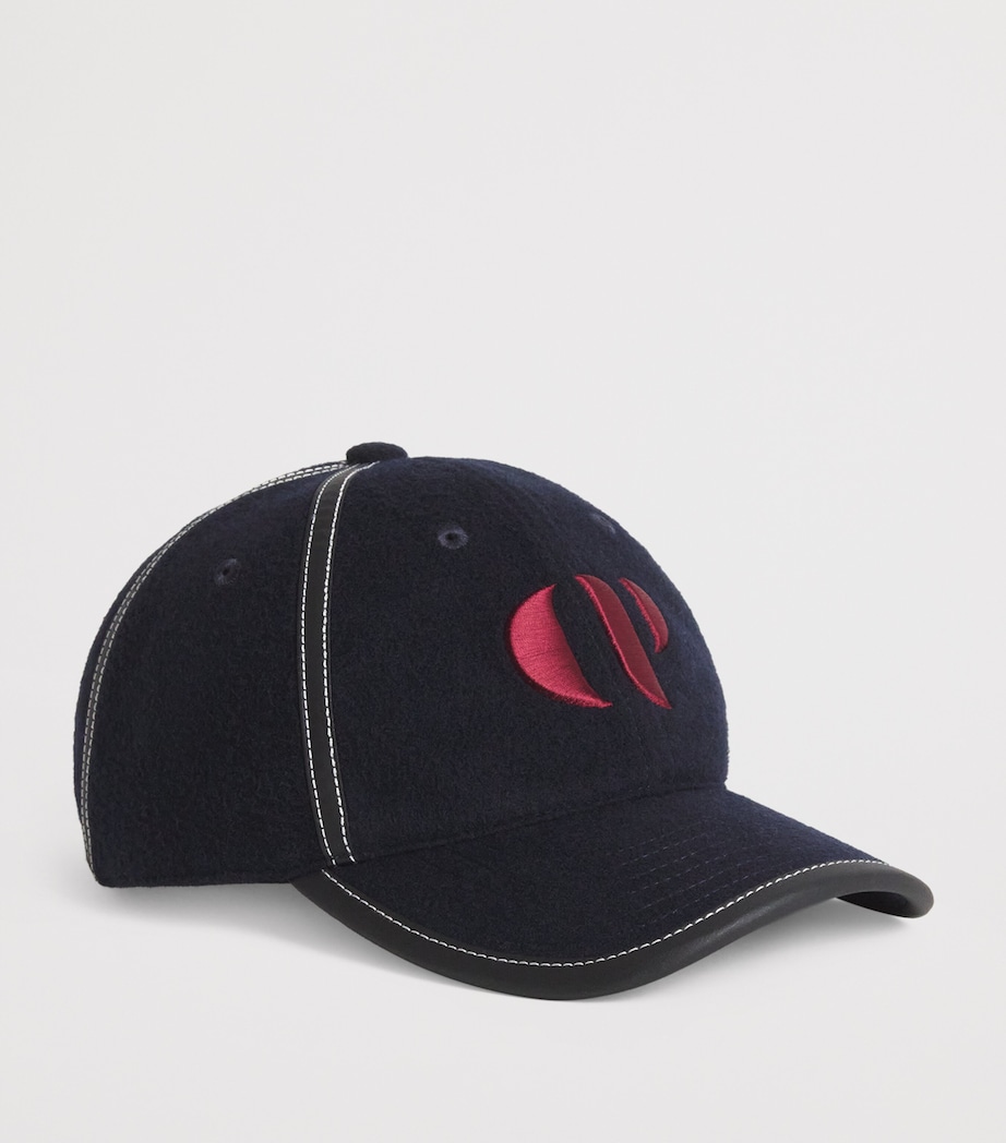 Wool-Blend CP Logo Baseball Cap NAVY Image 2