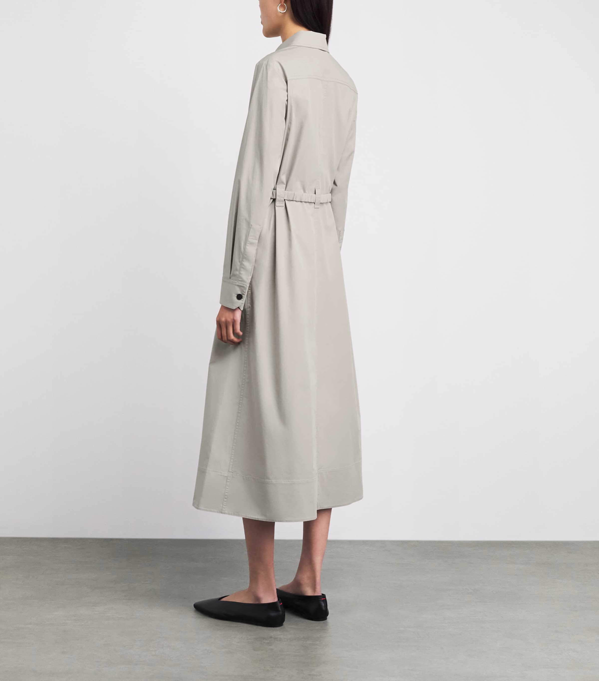 knee length dresses for ladies Red Single-Breasted Belted Light Weight Trench Coat