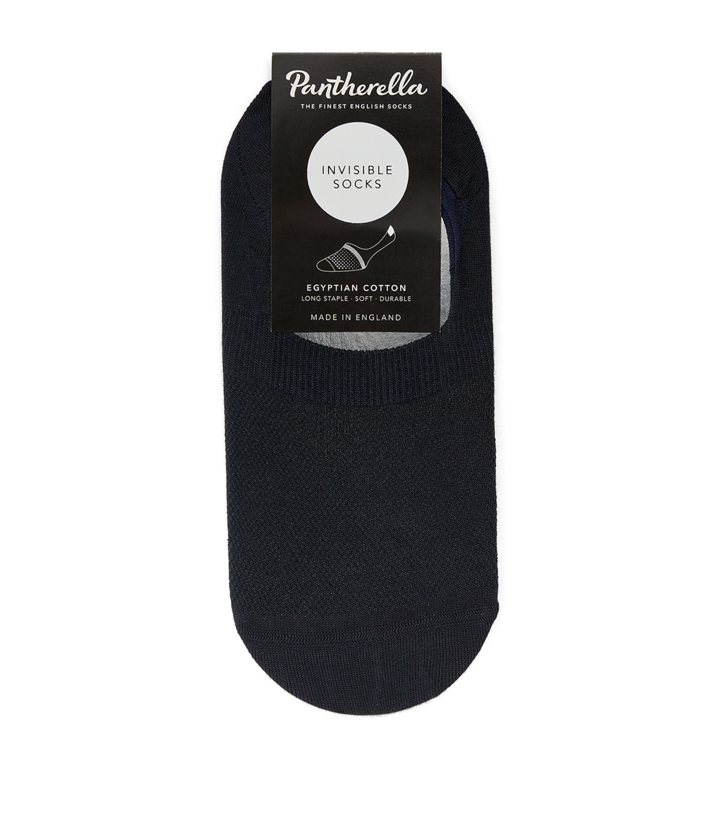 Shop Pantherella Egyptian Cotton Sneaker Socks In Navy