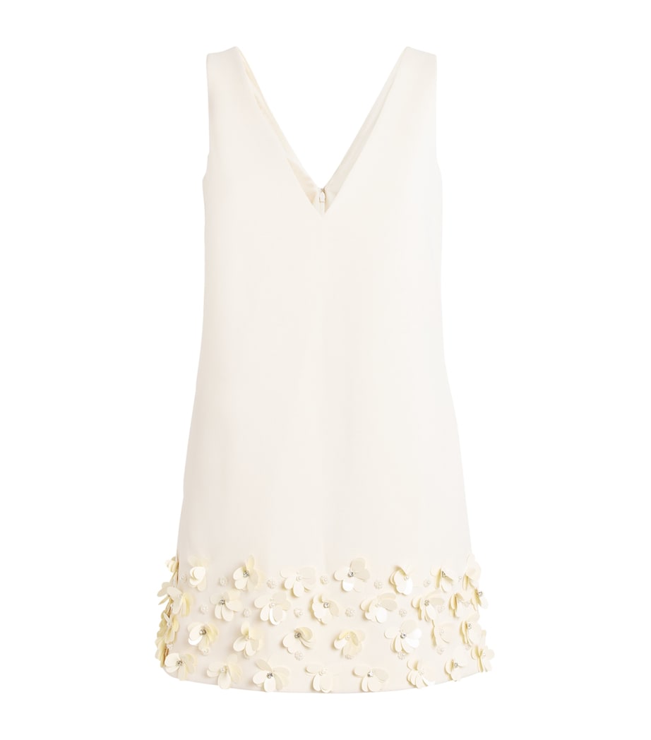 Crepe Sequinned Mini Dress CREAM Image 1