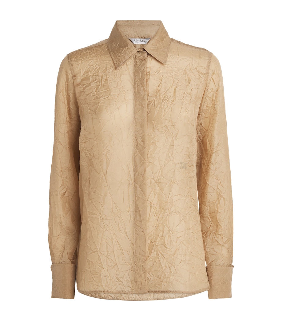 Silk Crinkled Shirt SAND Image 1