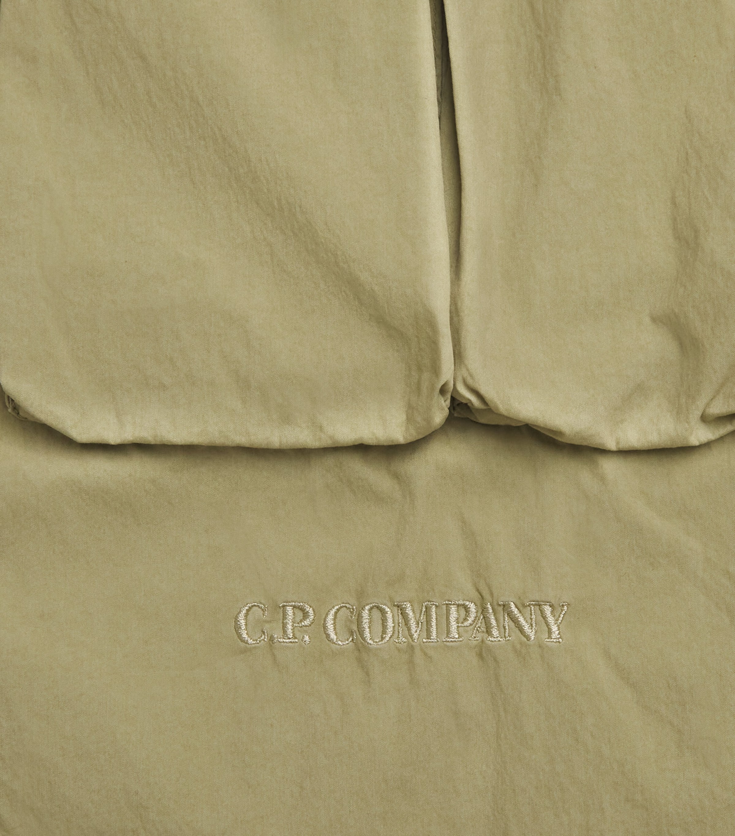 C.P. Company Mens 50 Fili Zip-Up Shirt Dried Herb Image 6