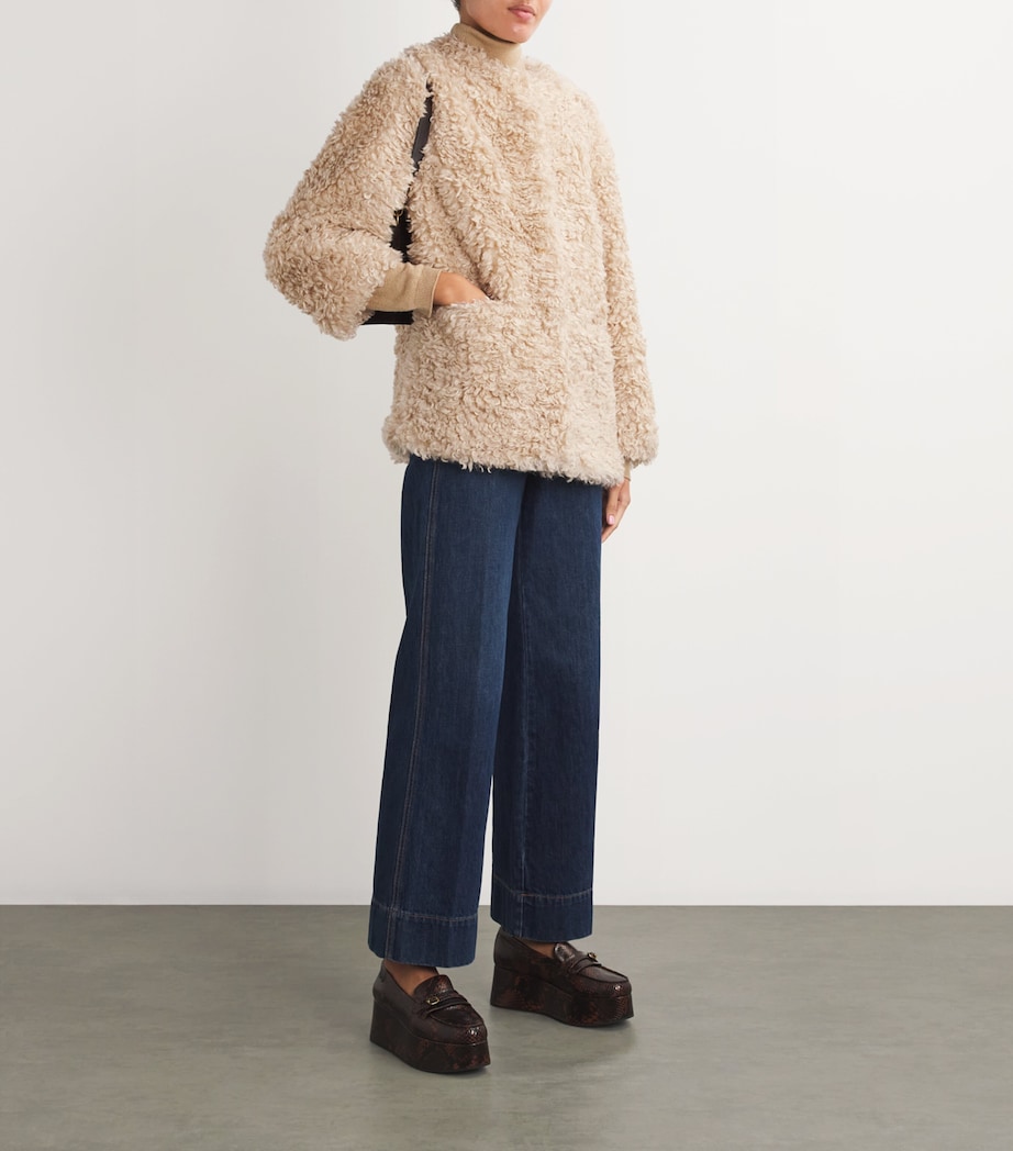 Faux Shearling Coat BEIGE Image 2