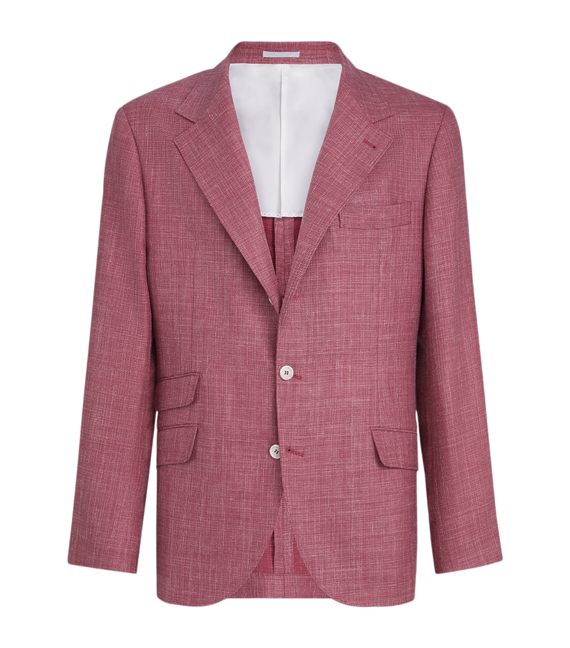 Brunello Cucinelli Mens Wool-Silk-Linen Deconstructed Blazer Image 1