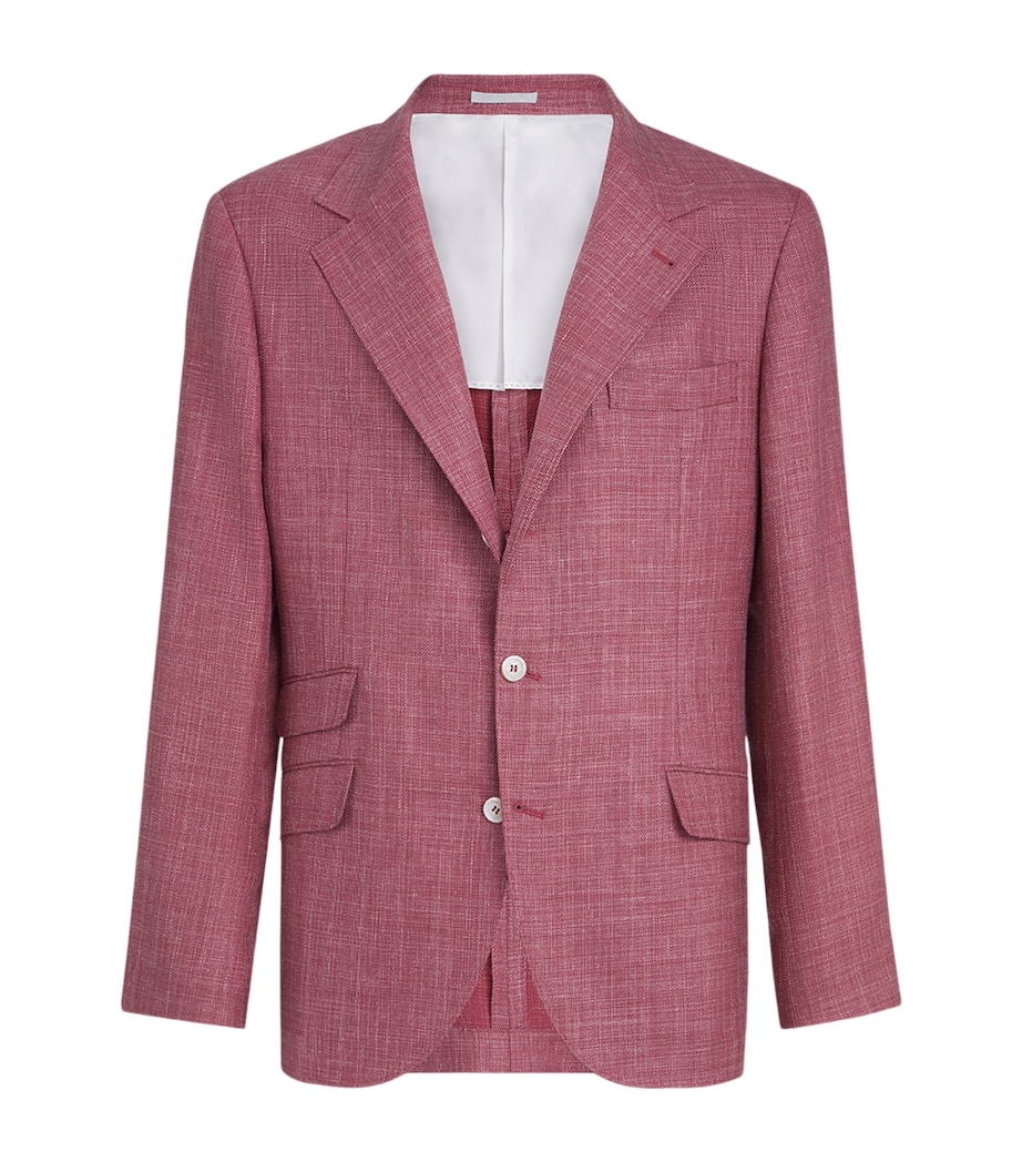 Brunello Cucinelli Mens Wool-Silk-Linen Deconstructed Blazer Image 1
