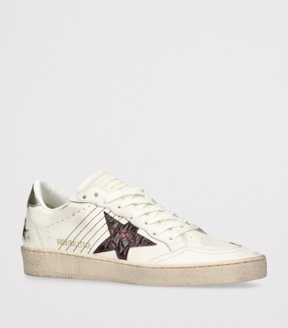 Golden Goose Leather Ball Star Sneakers White/comb Image 3