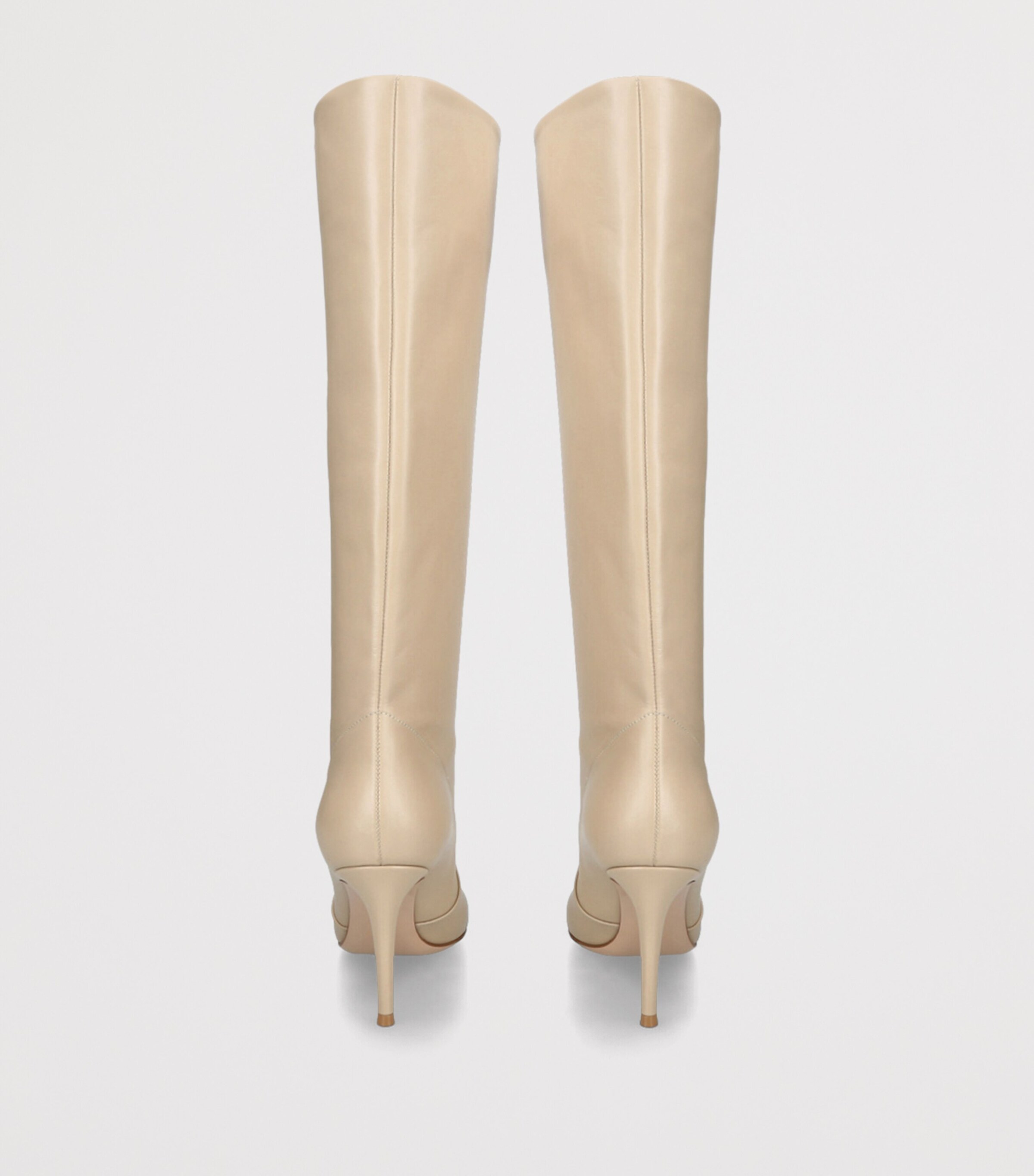 Gianvito Rossi Leather Hansen Knee-High Boots 85 Beige Image 3