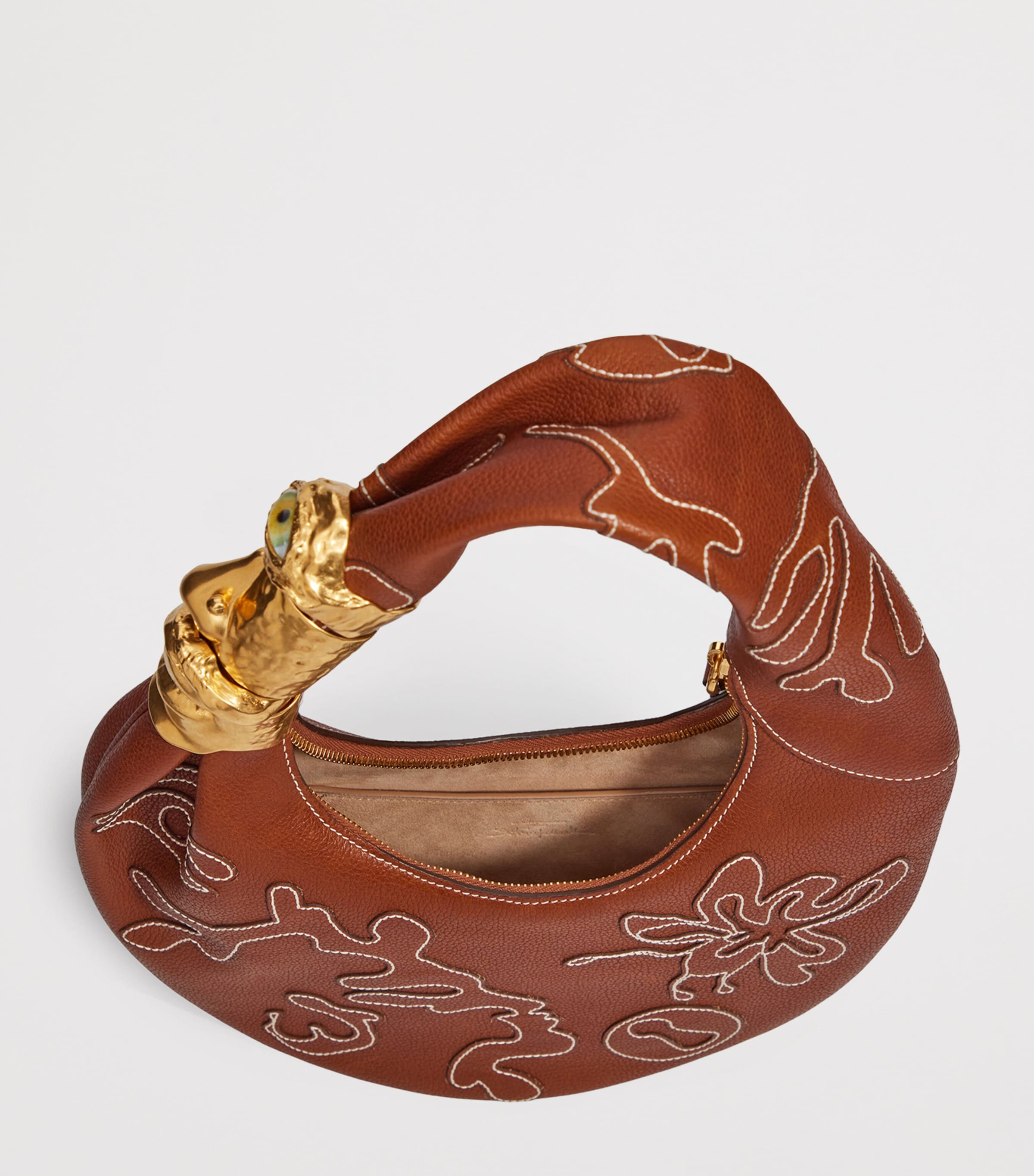 Small Leather Soufflé Shoulder Bag 806 CARAMEL Image 4