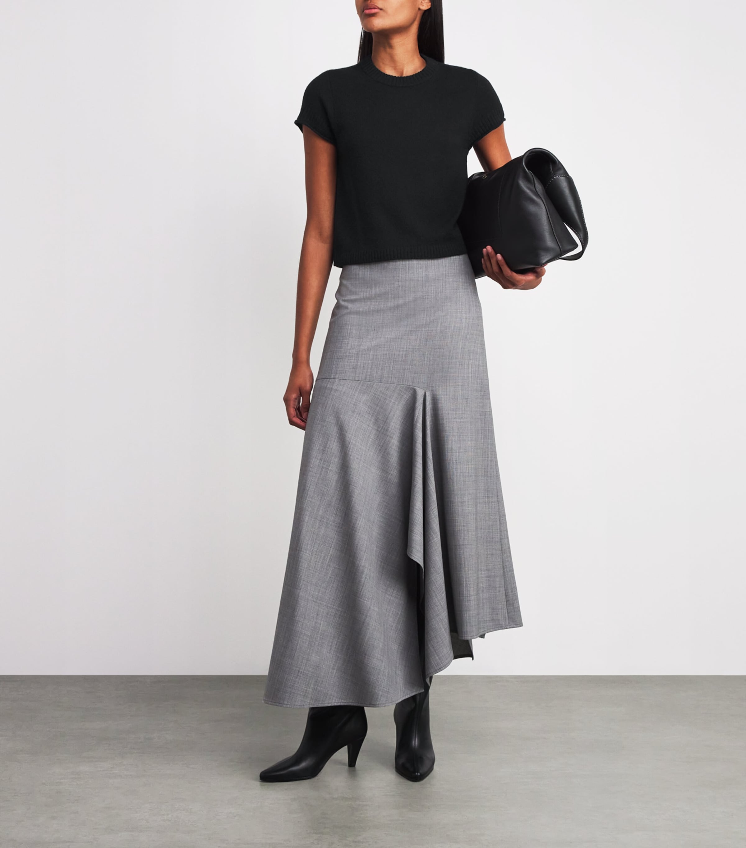 Cashmere Shrunken Baby T-Shirt BLACK Image 2