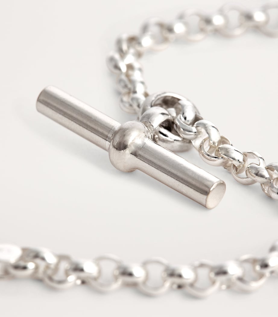 TILLY SVEAAS Sterling Silver T-Bar Belcher Chain Bracelet Silver Image 6