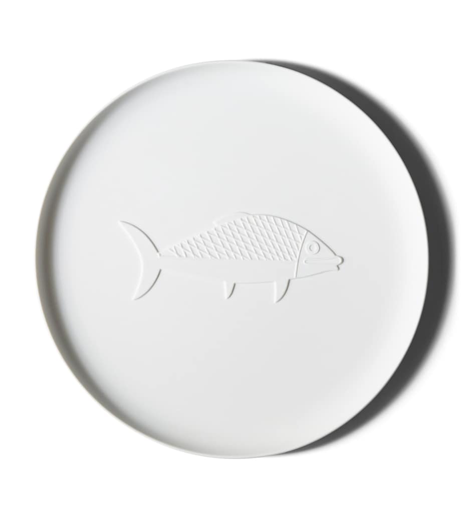 Cassina x Ginori 1735 Le Corbusier Collection Chandigarh Poisson Round Tray (35cm) WHITE Image 1