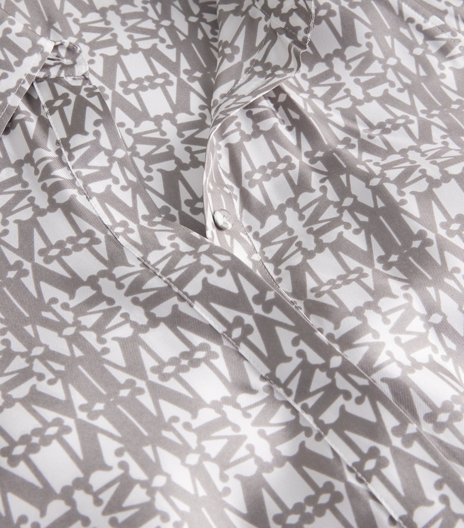 Silk Monogram Mini Dress SILK Image 5