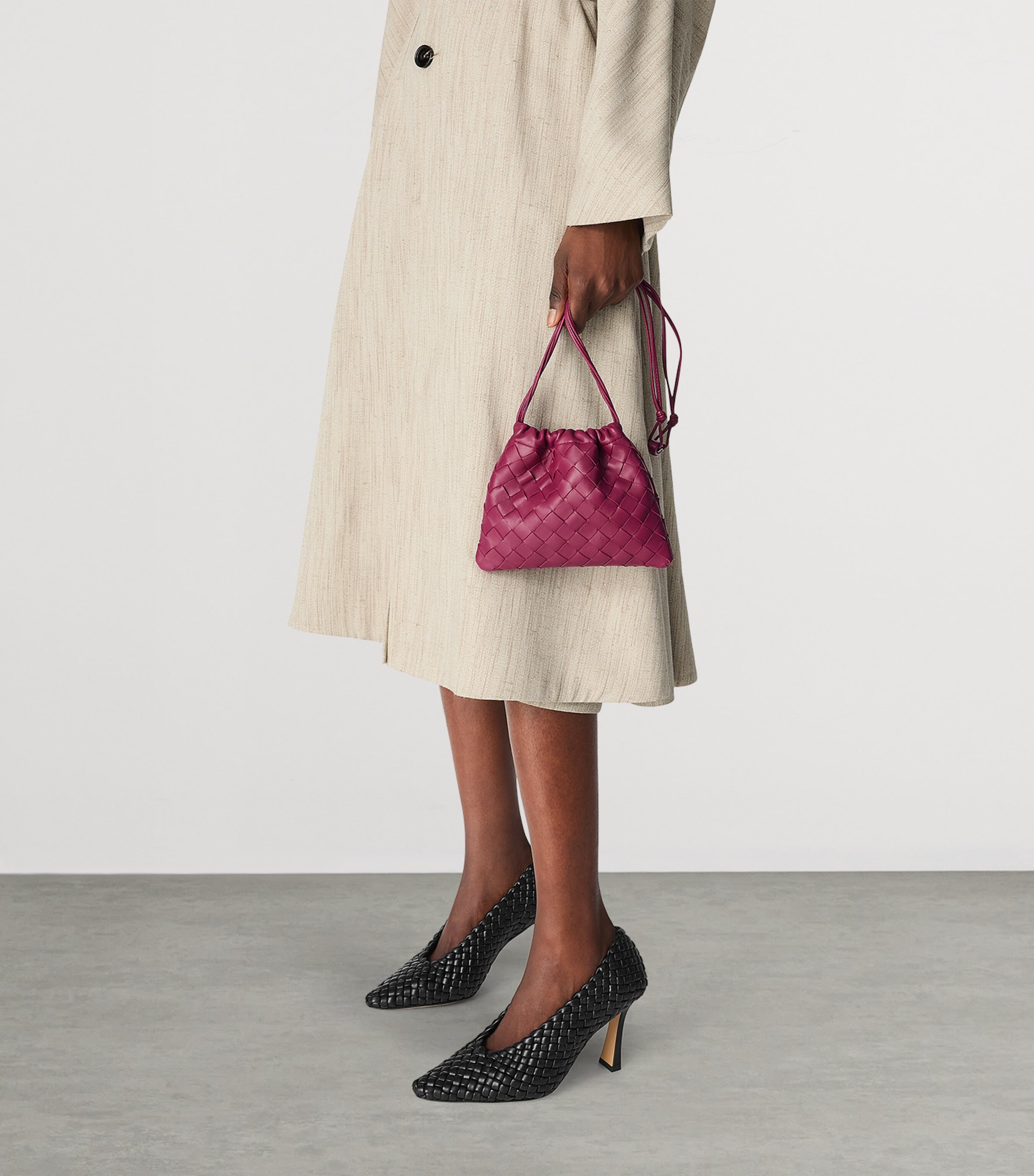 Bottega Veneta Small Leather Dustbag Clutch Bag | Harrods DK
