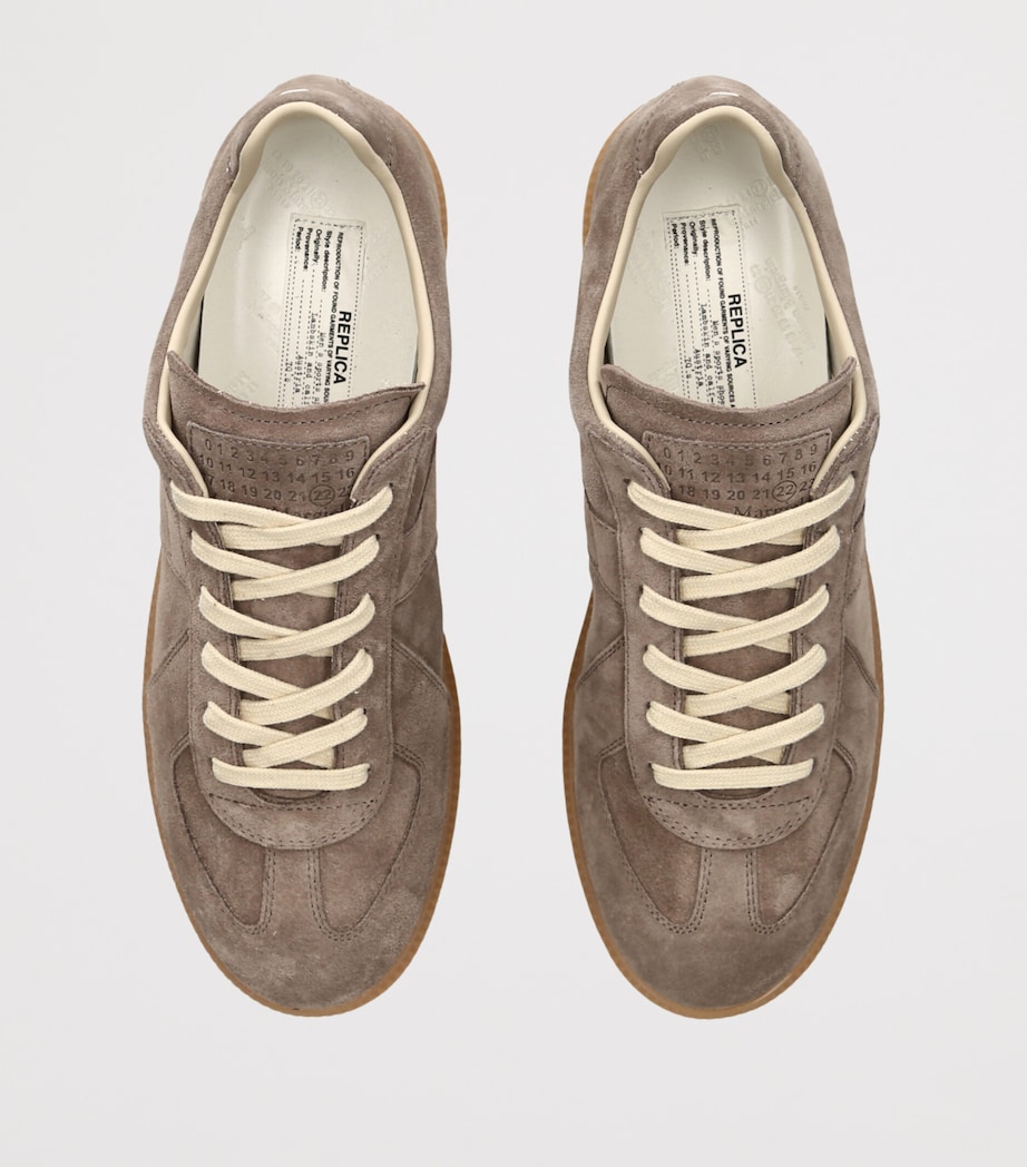 Maison Margiela Suede Replica Sneakers Taupe Image 3