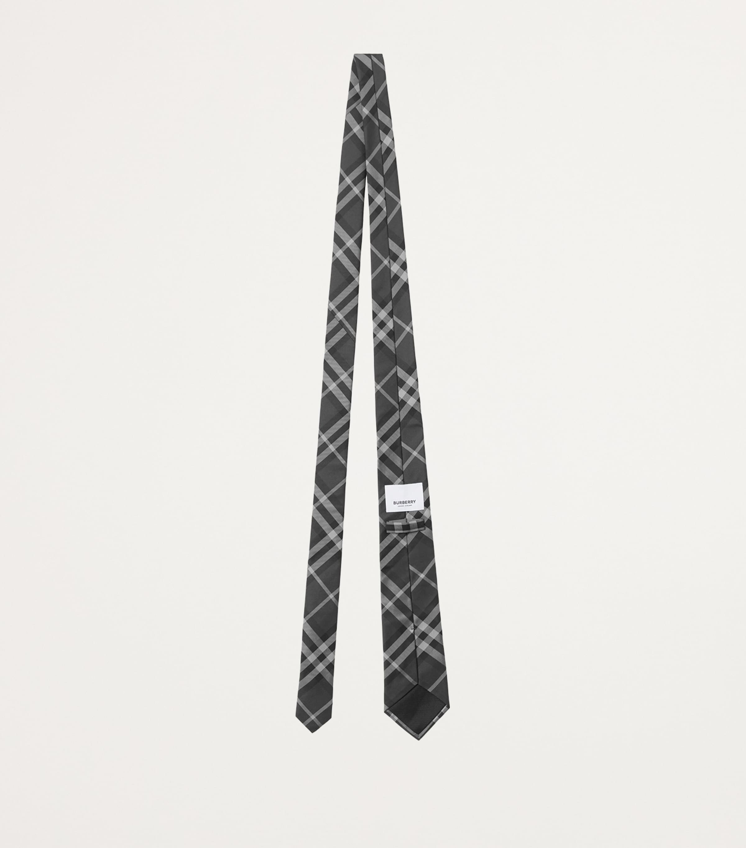 Burberry Silk Vintage Check Tie Charcoal Image 3