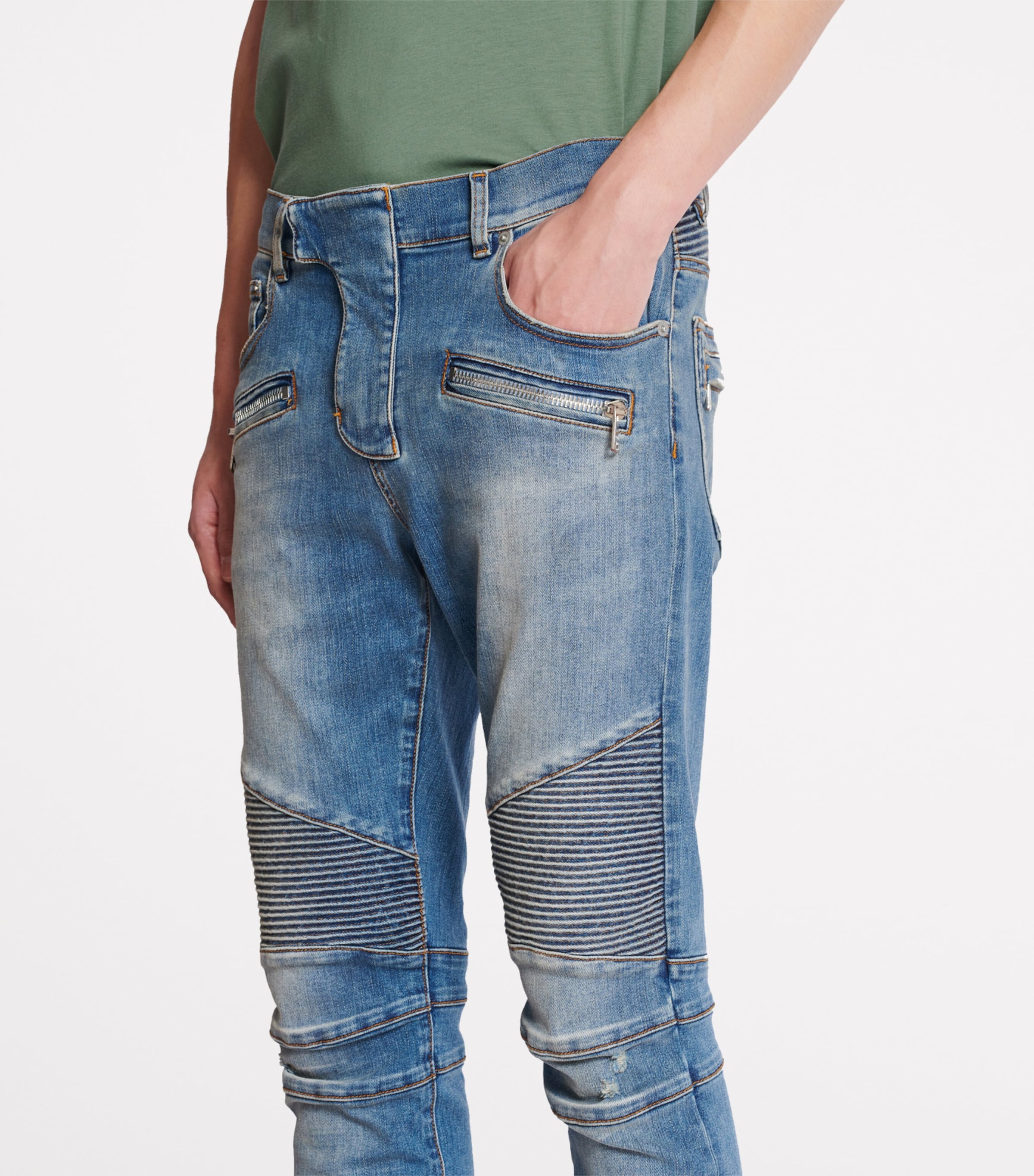 Slim Biker Jeans 6FF BLEU JEAN Image 3