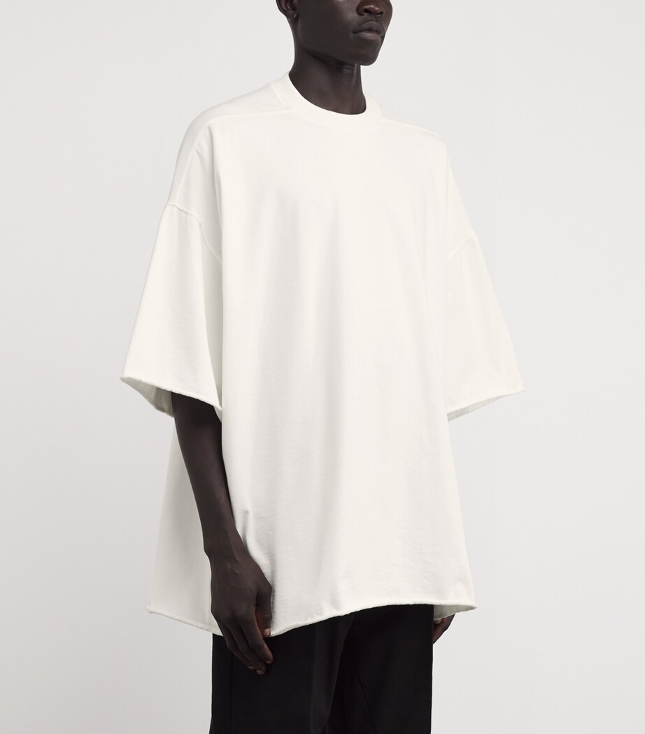 Rick Owens Mens Oversized Organic Cotton Tommy T-Shirt Milk/ Image 3