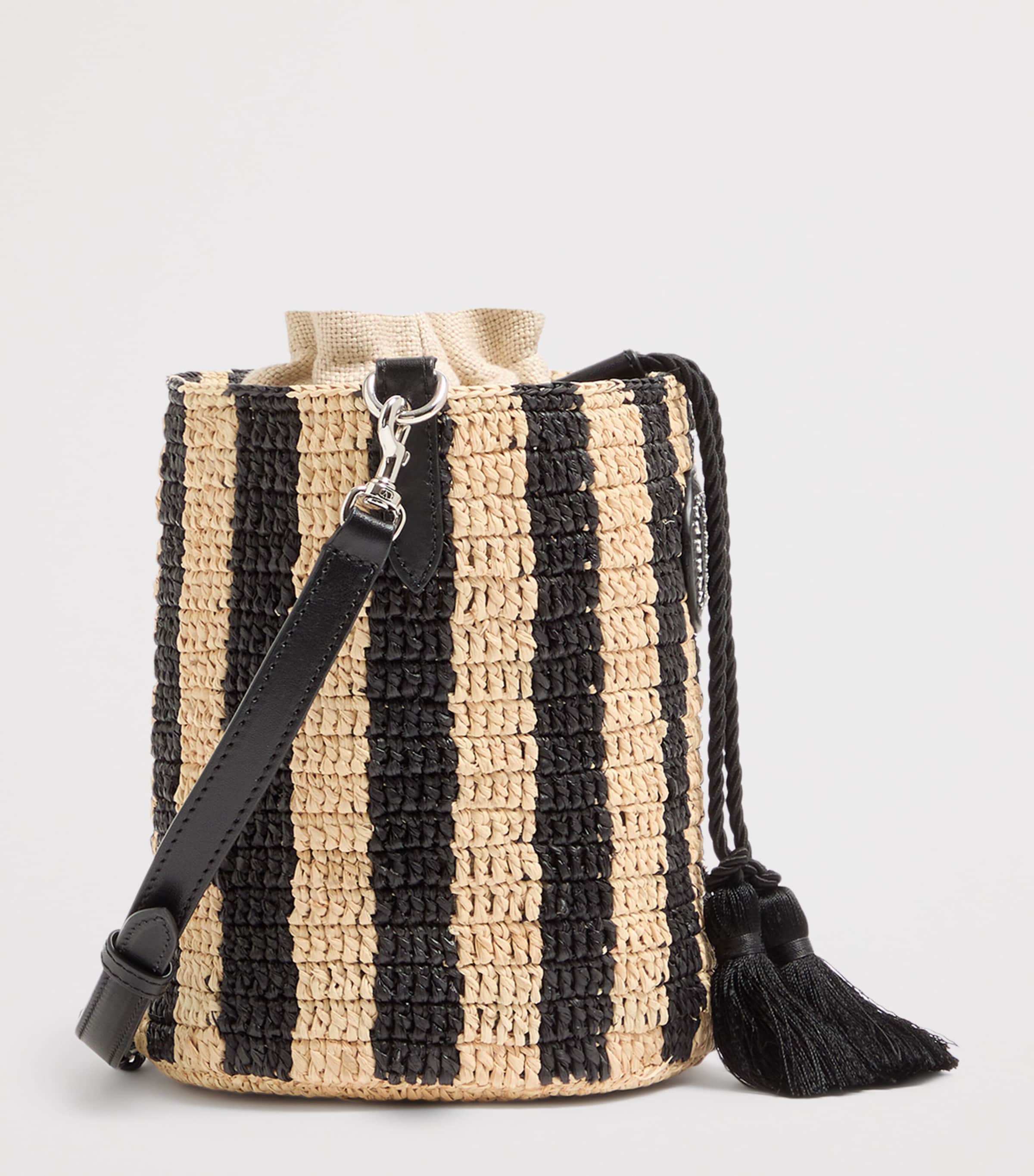 Valentino Garavani Small Raffia Bucket Bag Image 3