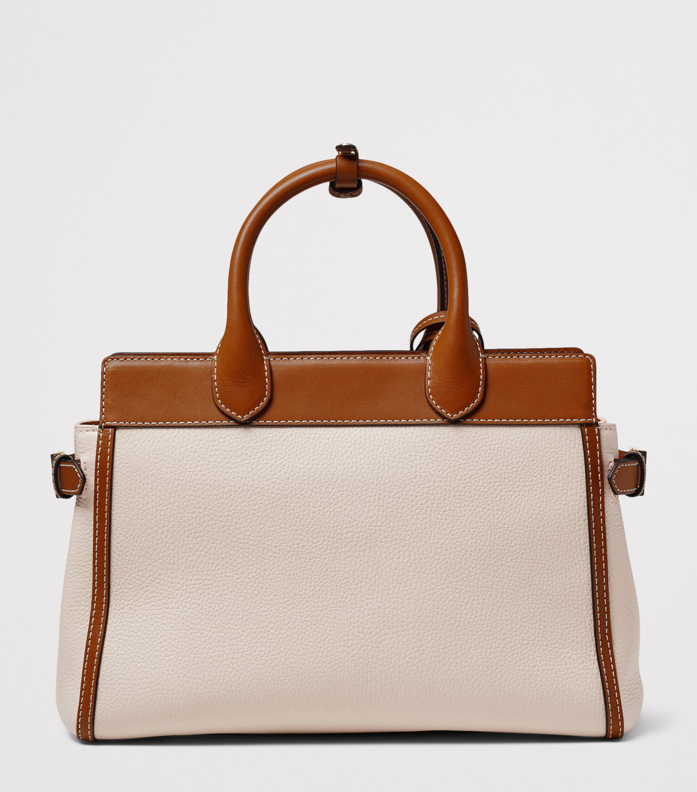 Aspinal Of London Leather Savannah Top-Handle Bag Neutral Image 2