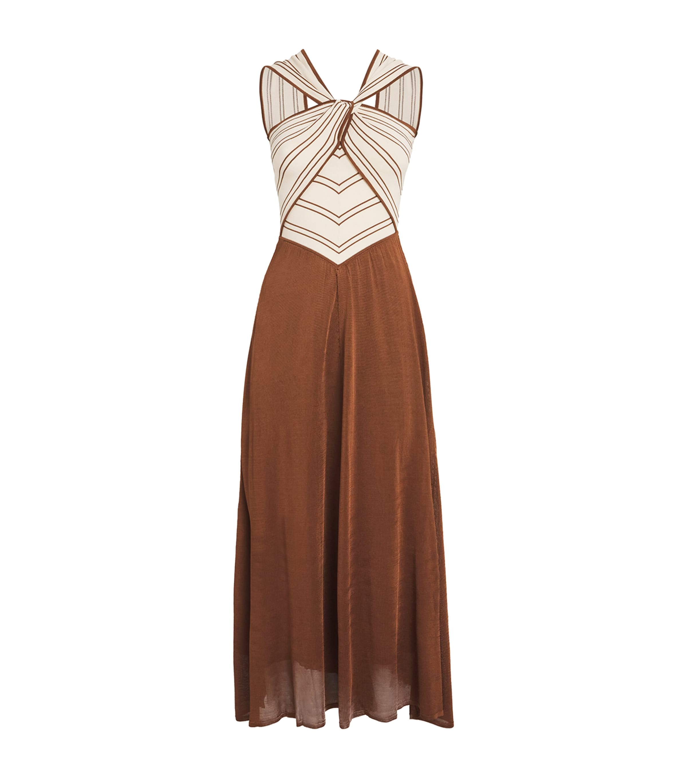 Zimmermann Halterneck Hypnotic Midi Dress In Multi