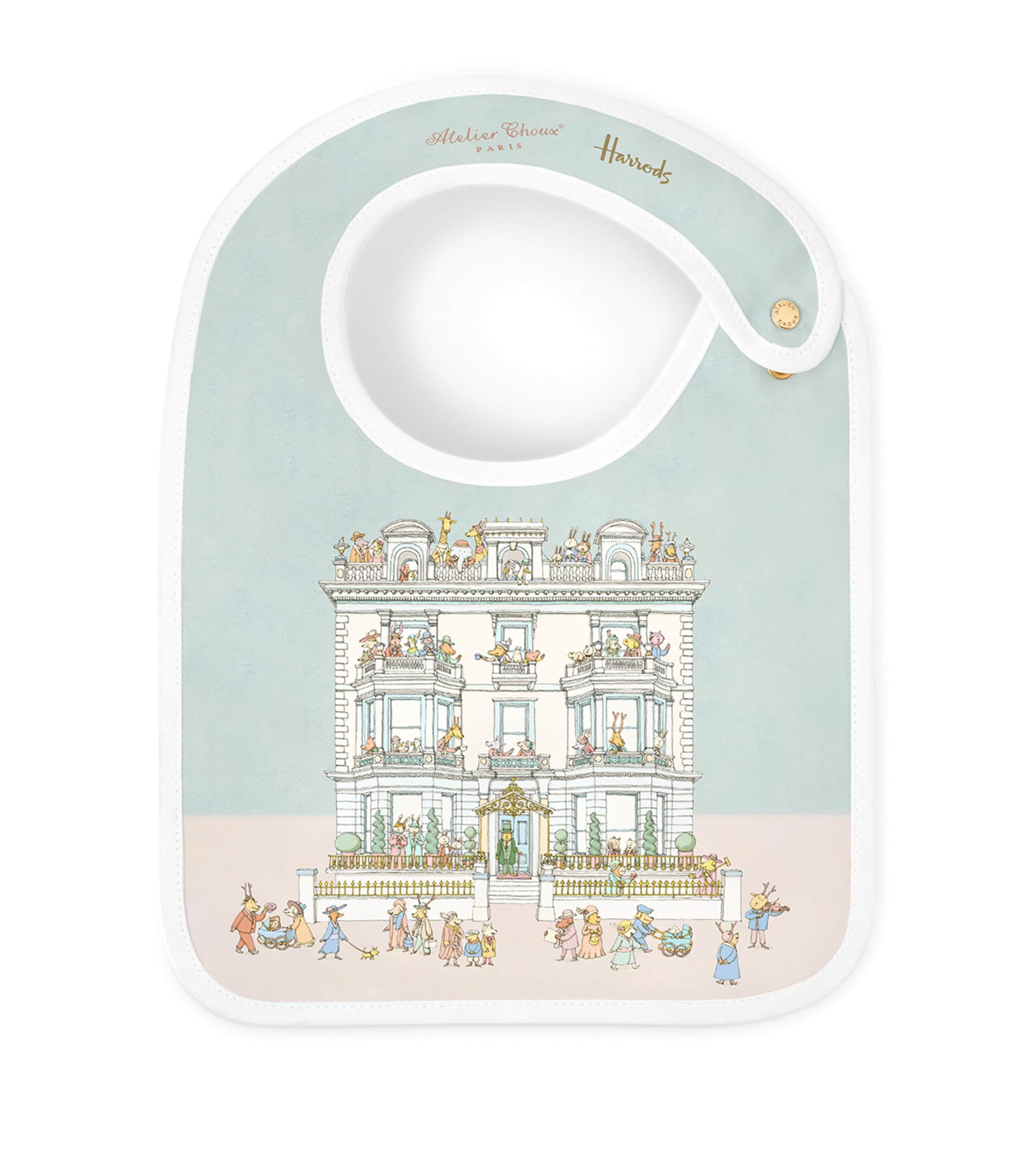 Atelier Choux Cotton Townhouse Bib Mutli Image 1