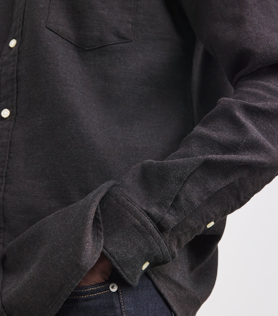 Cotton Buckley Tailored Shirt DARK OAK Image 6