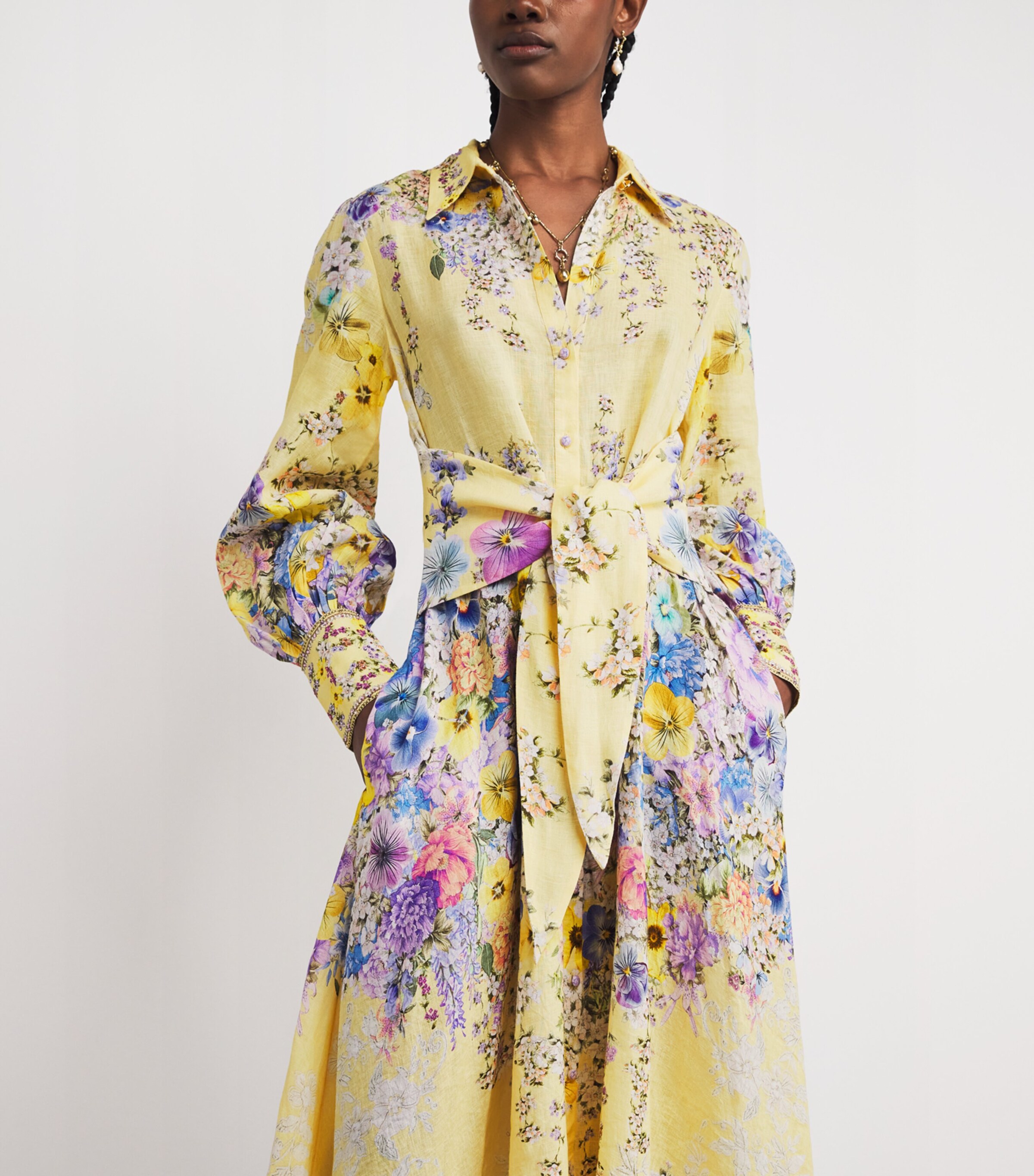 Linen Darling Buds Shirt Dress DARLING BUDS DARLBUD Image 6