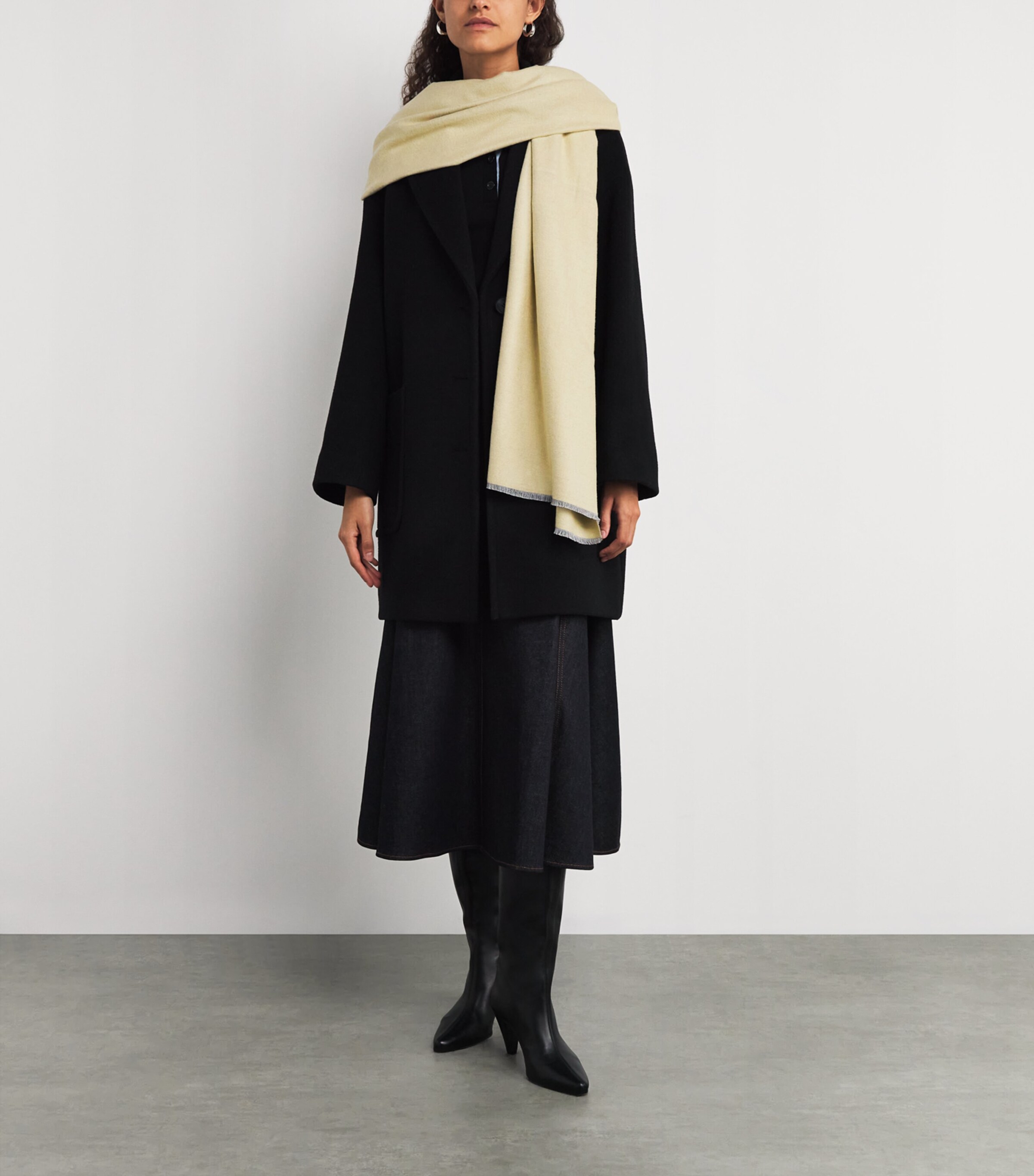 Double-Faced Stole SKY-BLUE Image 3