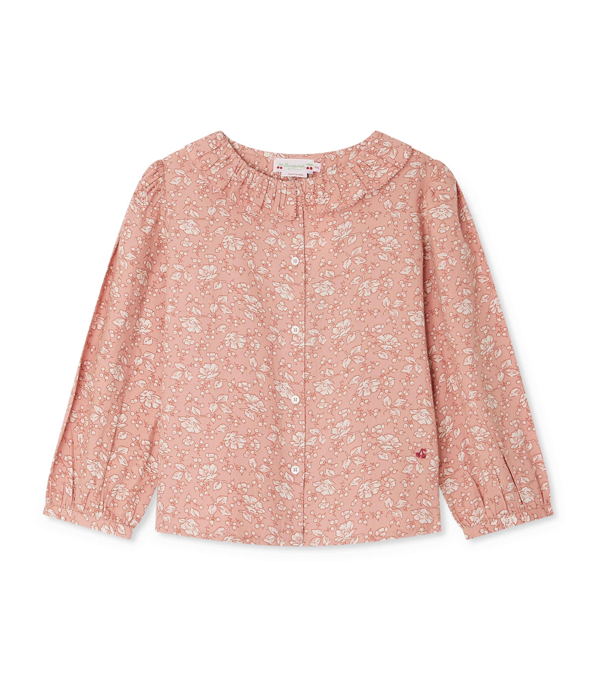 Cotton Botanical Print Blouse (10-14 Years) FL ROSE FARD Image 1