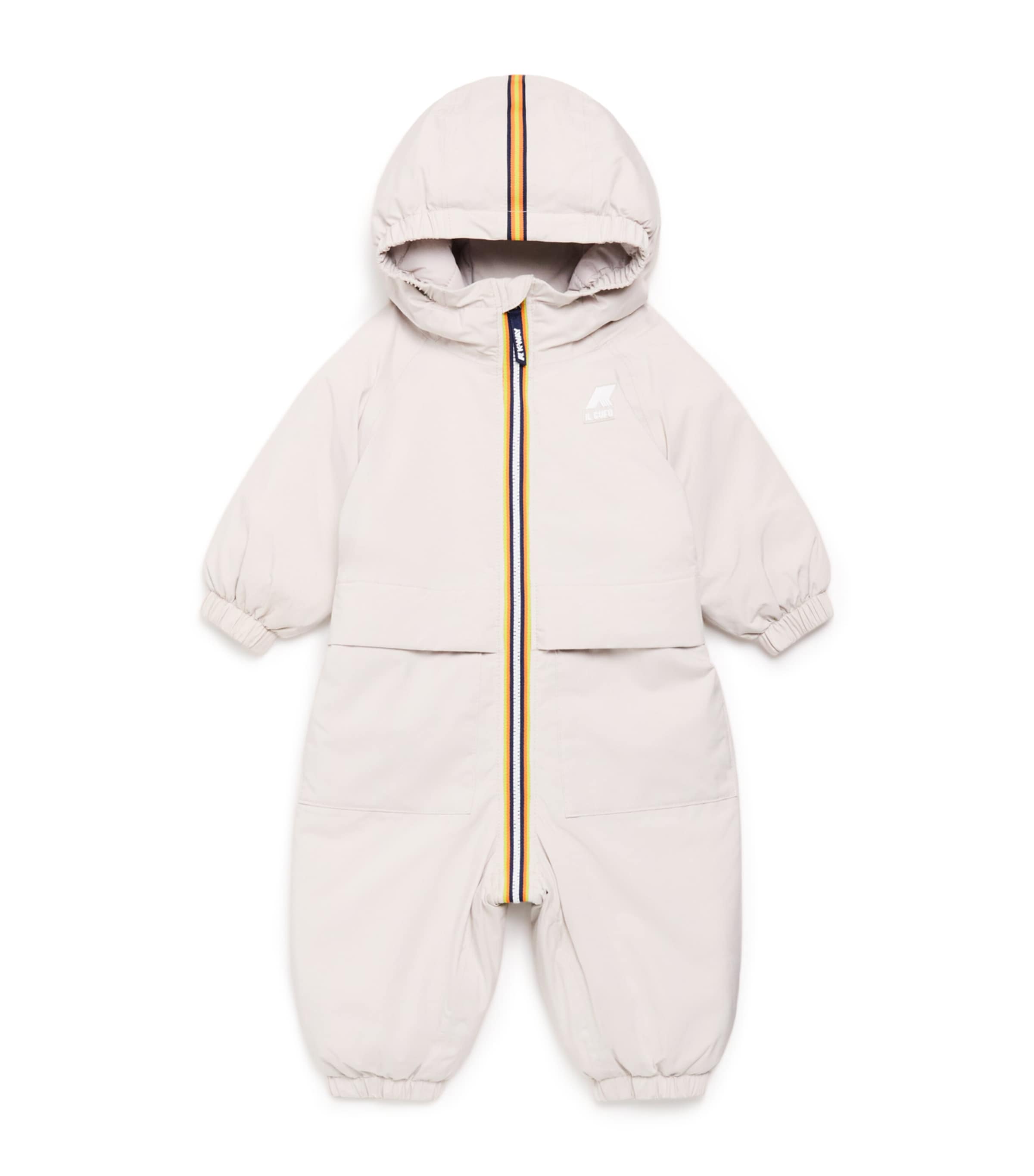 Il Gufo Kids' X K-way Hooded Snowsuit In Gray