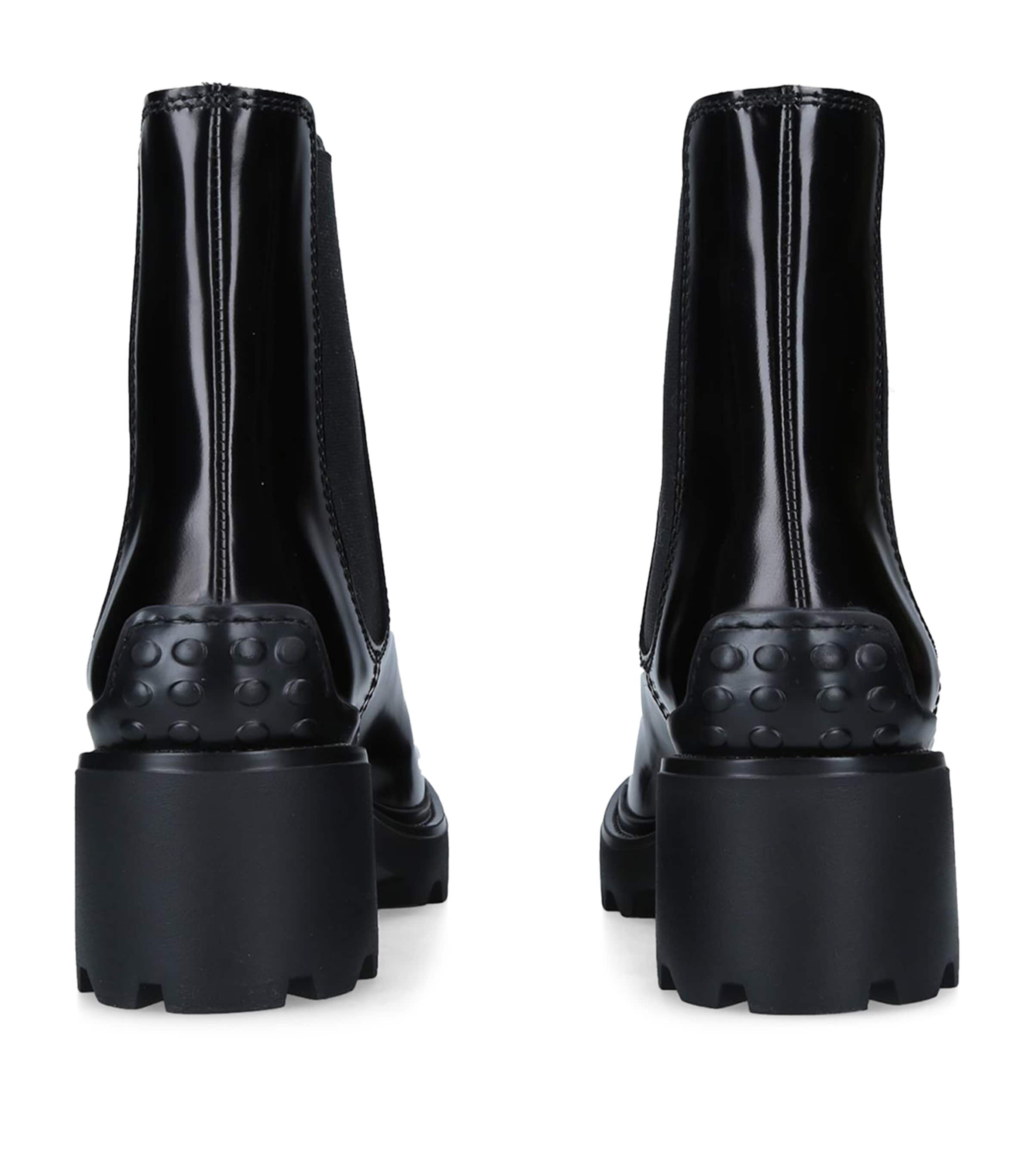 Tod's Patent Leather Boots 60 Black Image 2