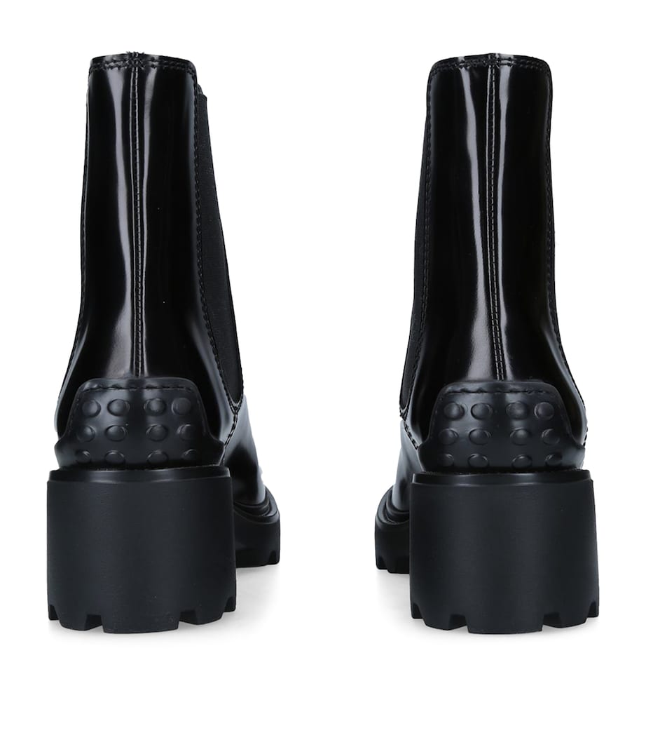 Tod's Patent Leather Boots 60 Black Image 2