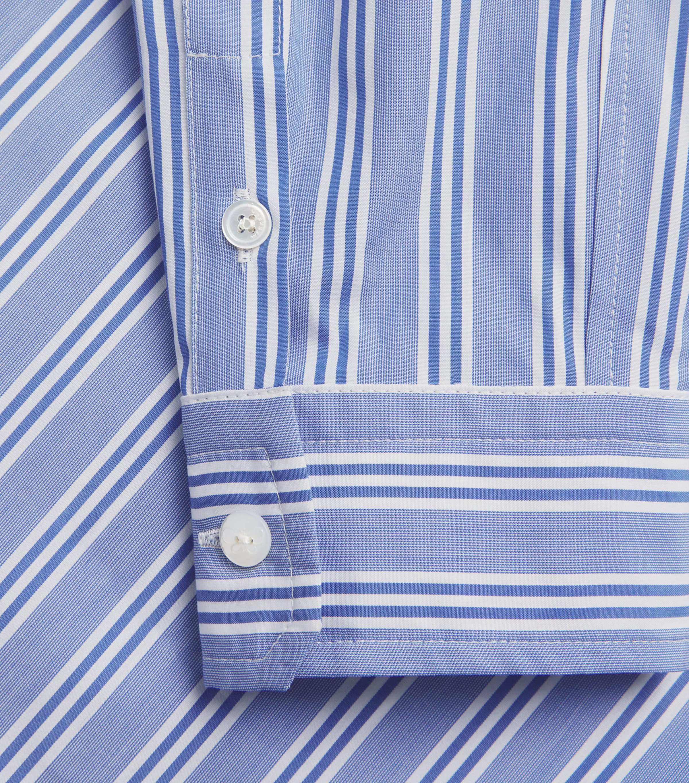 Cotton Poplin Stripe Shirt LIGHT BLUE Image 5