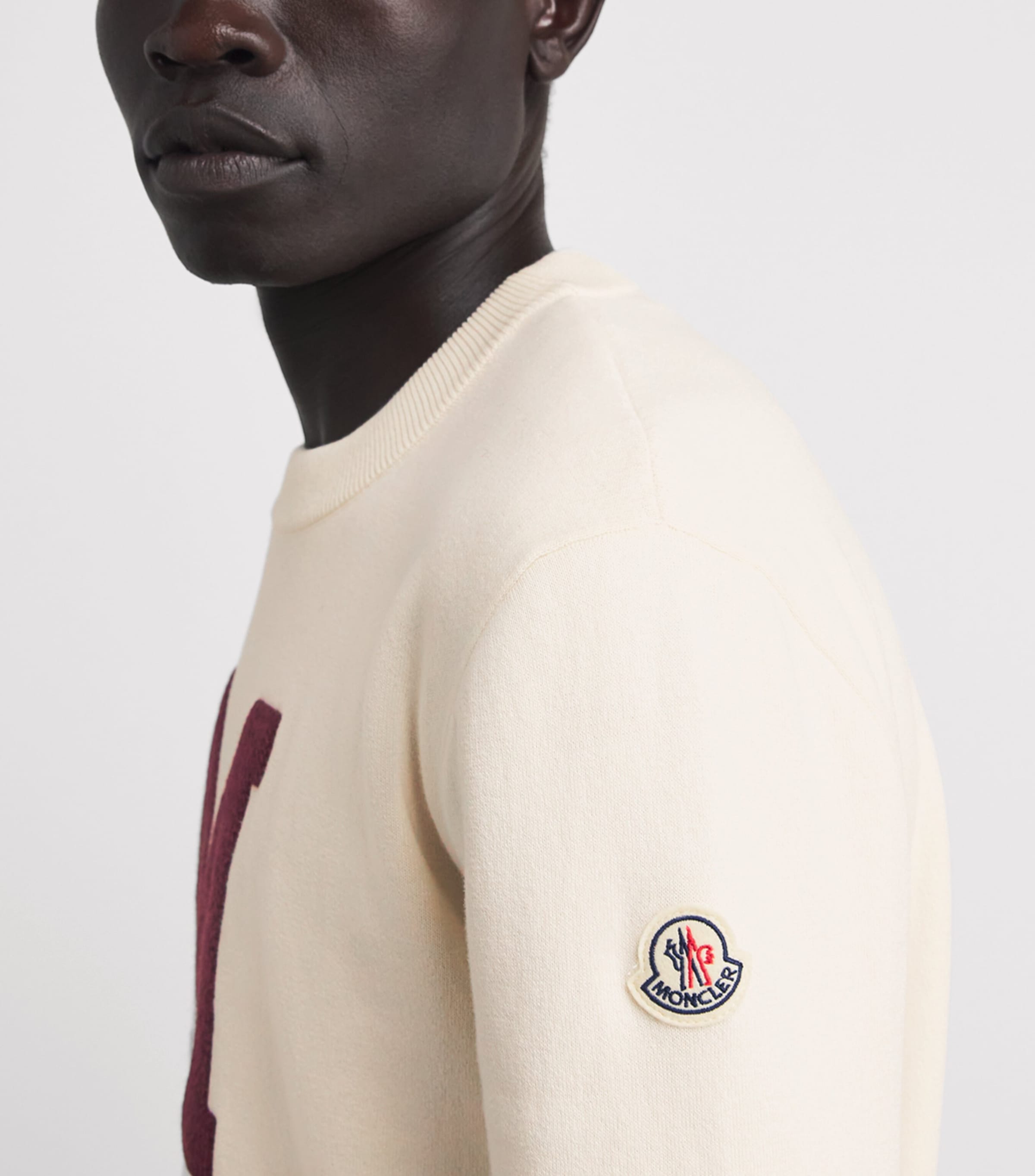 Moncler Mens Cotton-Blend Logo Sweatshirt Image 3