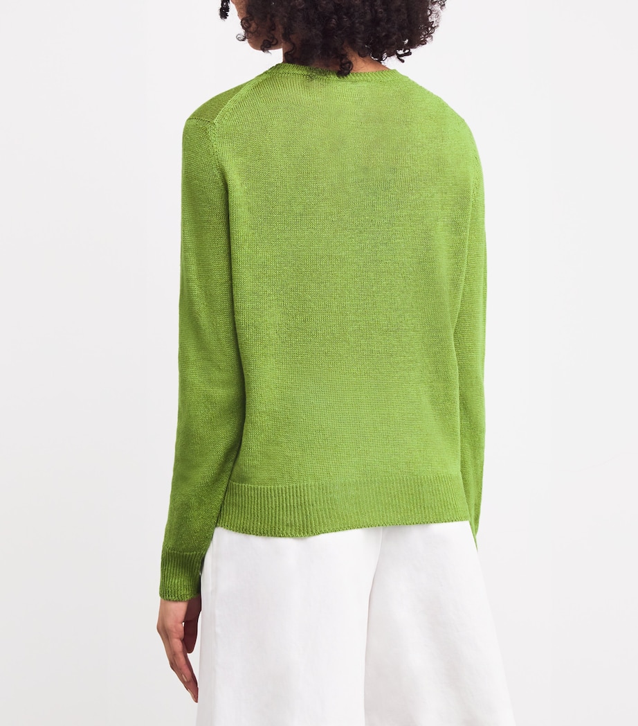 Linen Sweater GREEN Image 4