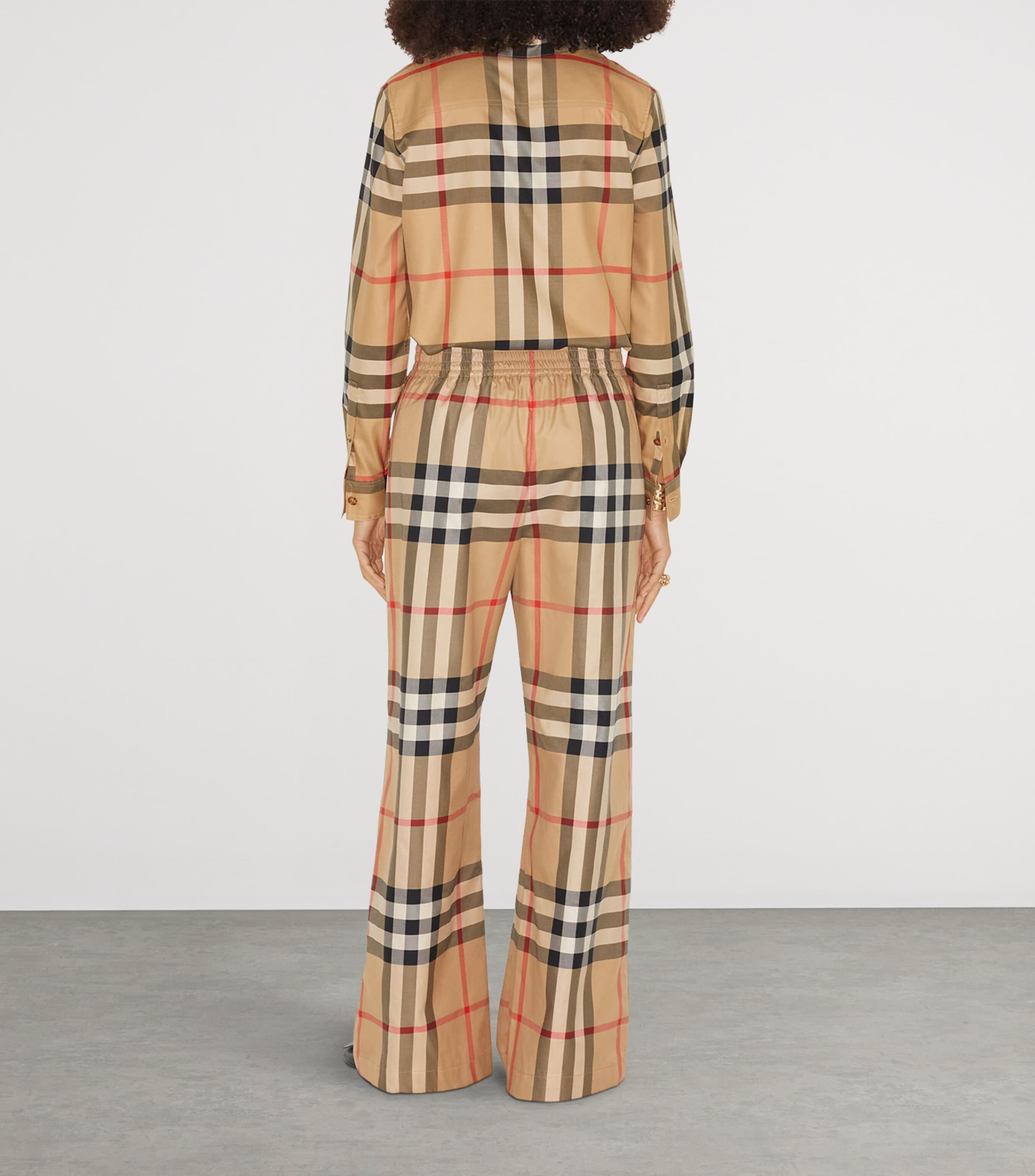 Cotton Check Trousers ARCHIVE BEIGE IP CHK Image 4