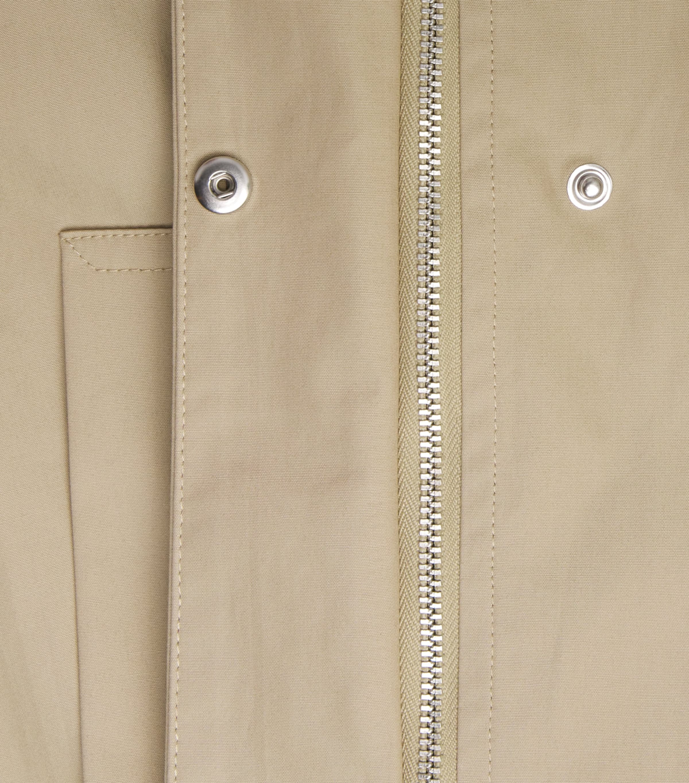 Toteme Womens Technical Windbreaker Scarf Jacket Cashew Image 6