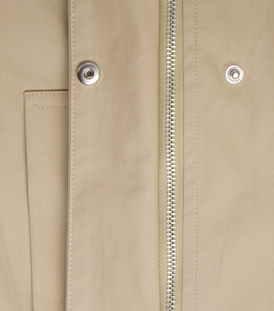 Toteme Womens Technical Windbreaker Scarf Jacket Cashew Image 6