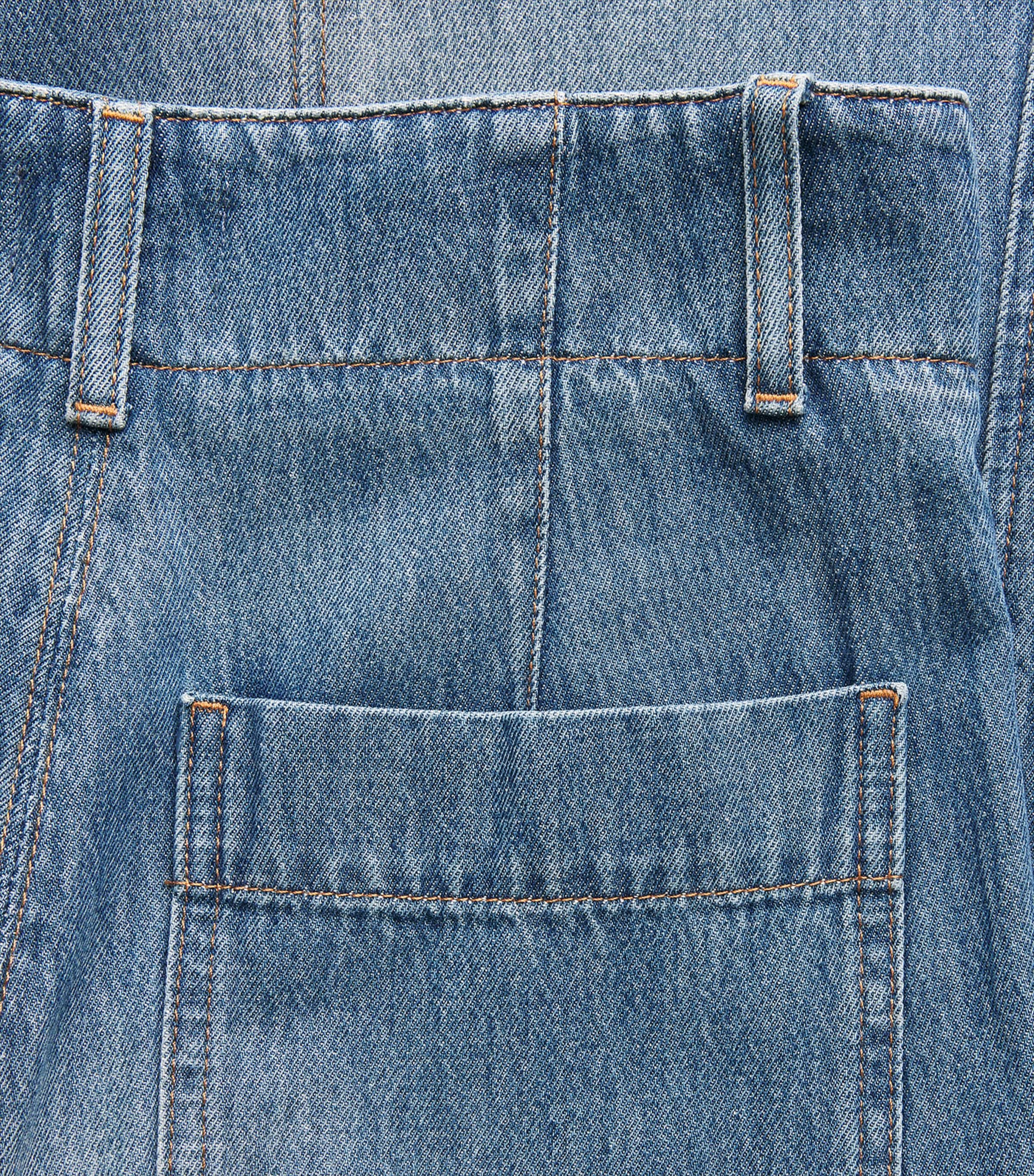 ME+EM Womens Wide-Leg Jeans Mid Blue Wash Image 6